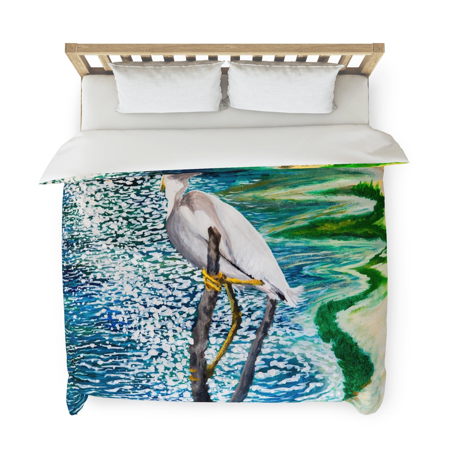 Shorebird in the Sun Art Duvet Cover