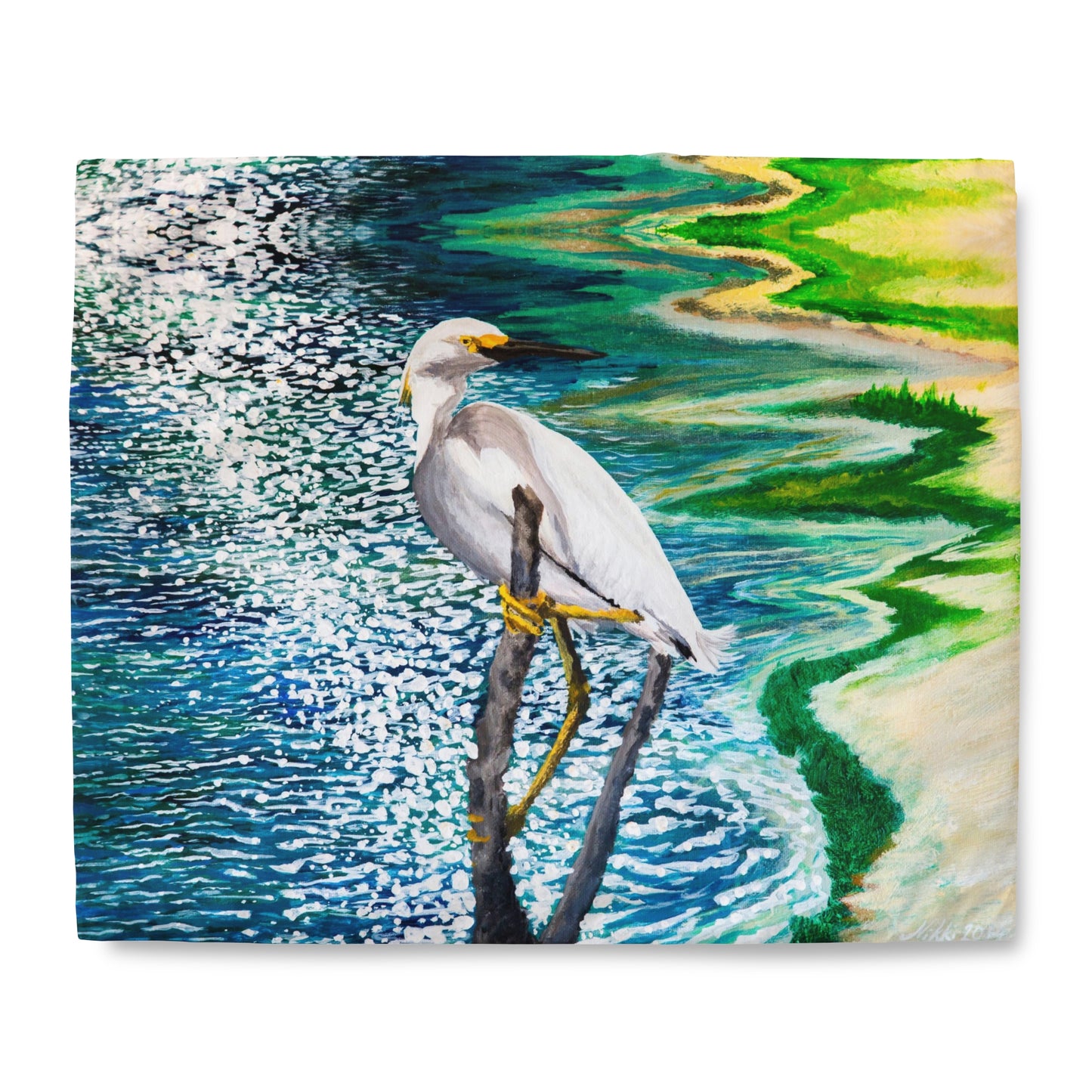 Shorebird in the Sun Art Duvet Cover