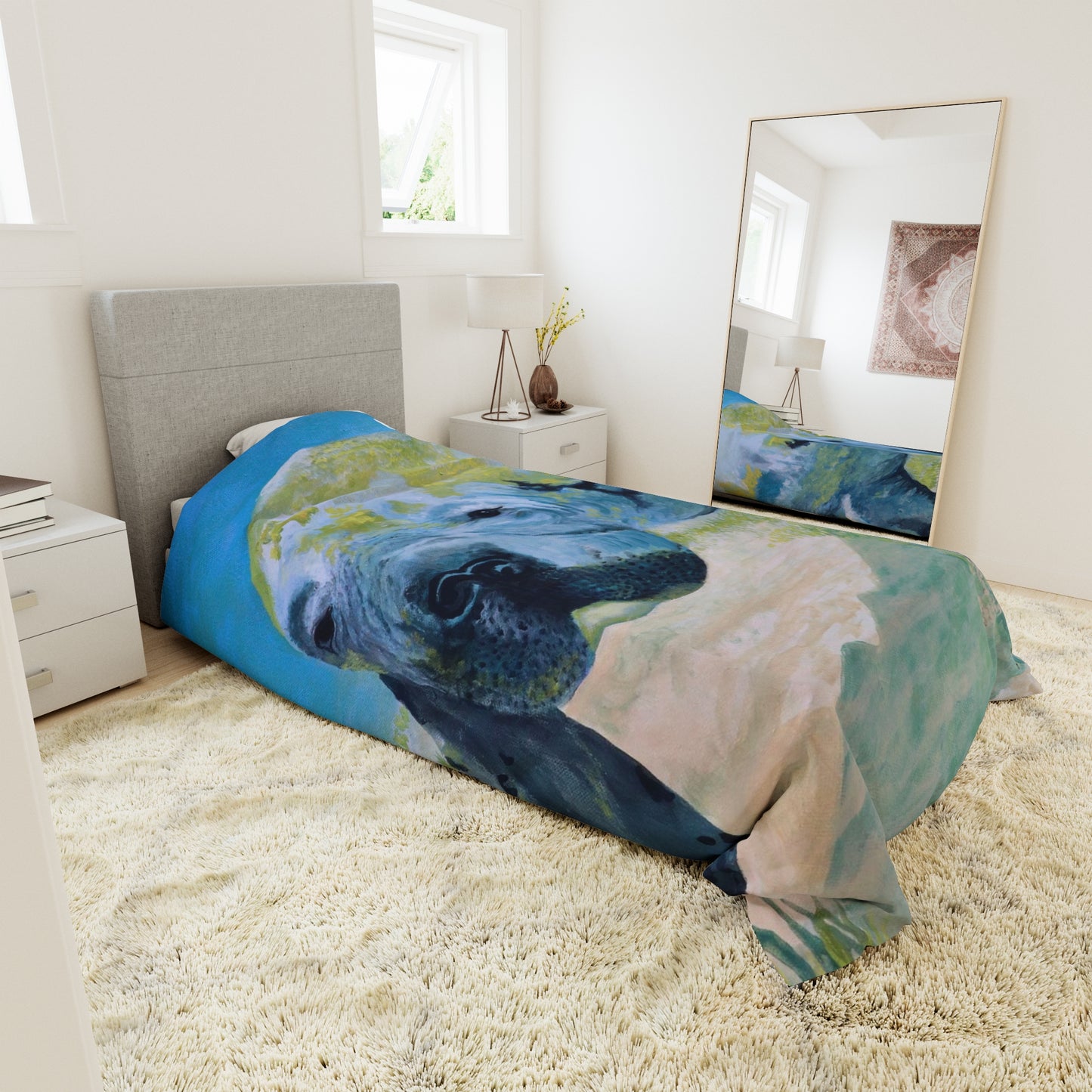 Manatee Art Duvet Cover