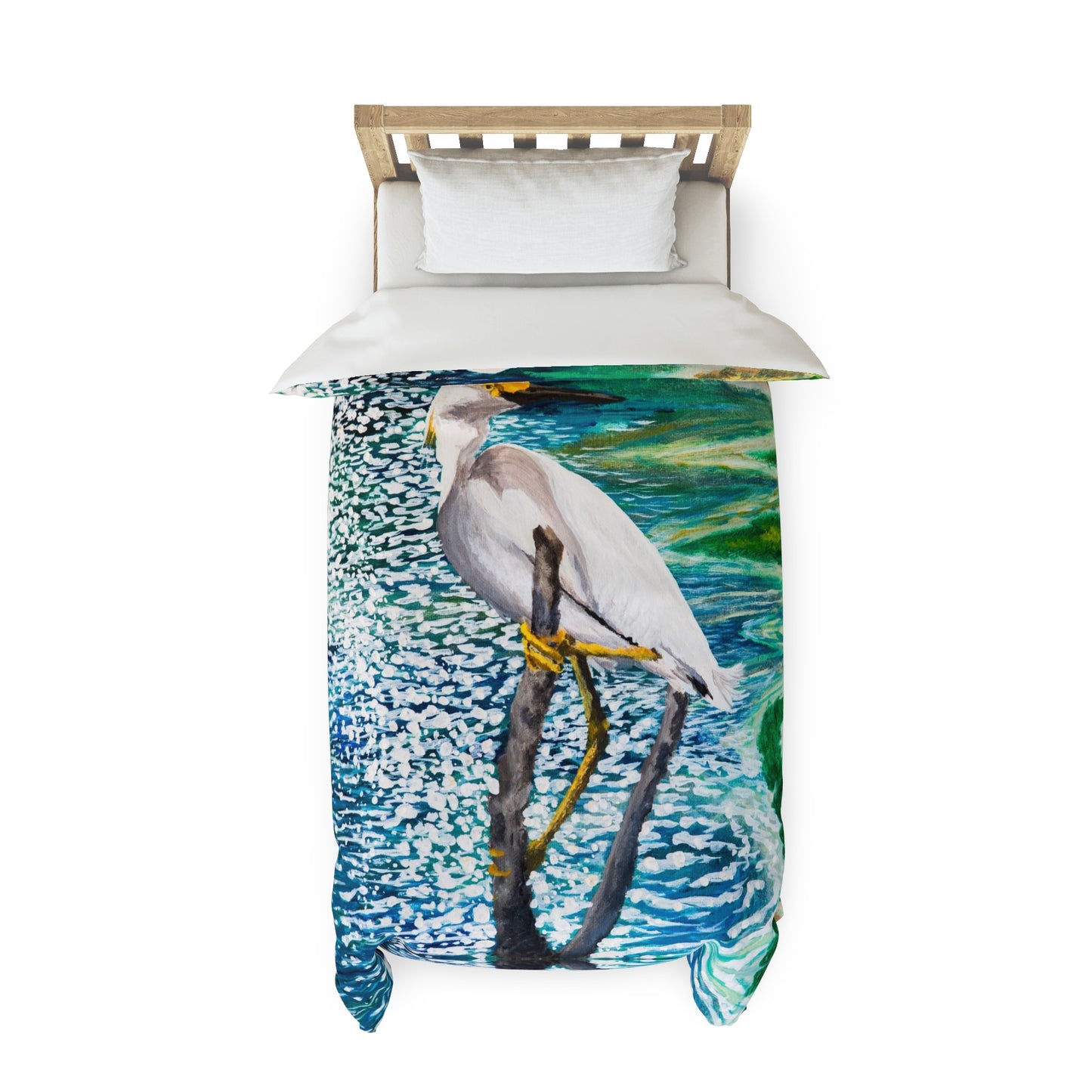 Shorebird in the Sun Art Duvet Cover