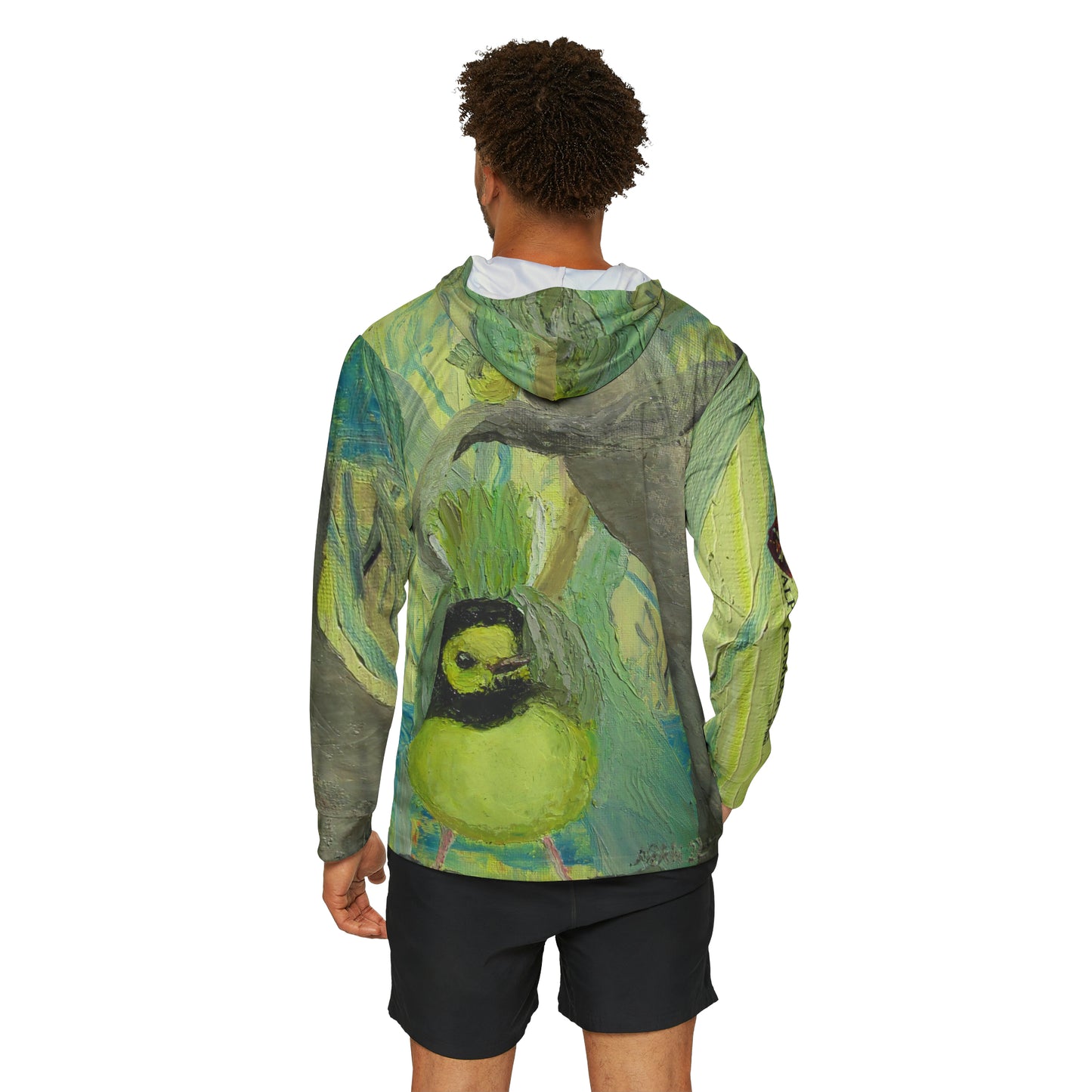 Hooded Warblers Art Men's Lightweight Moisture-wicking Sports Warmup Hoodie