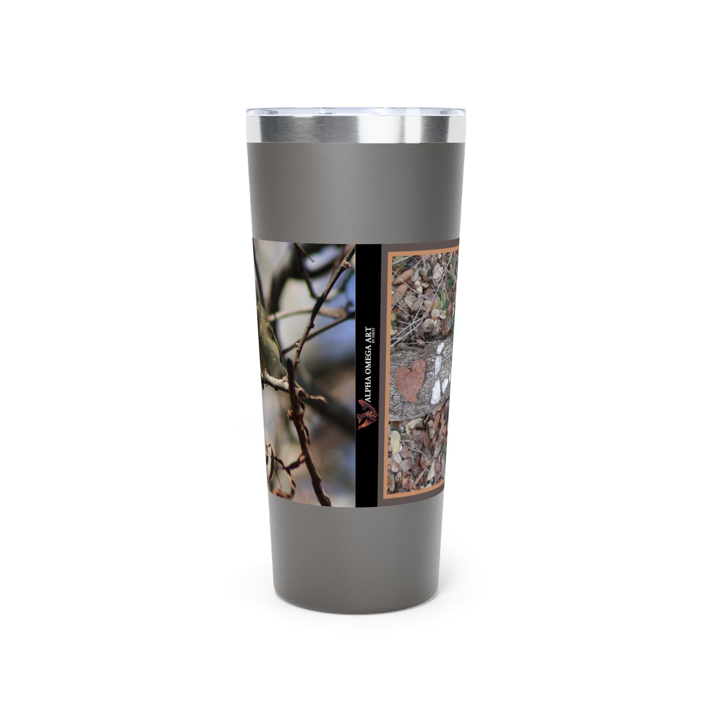 ♥ LOVE SERIES #1 ♥ Ruby-Crowned Kinglet Copper Vacuum Insulated Tumbler, 22oz