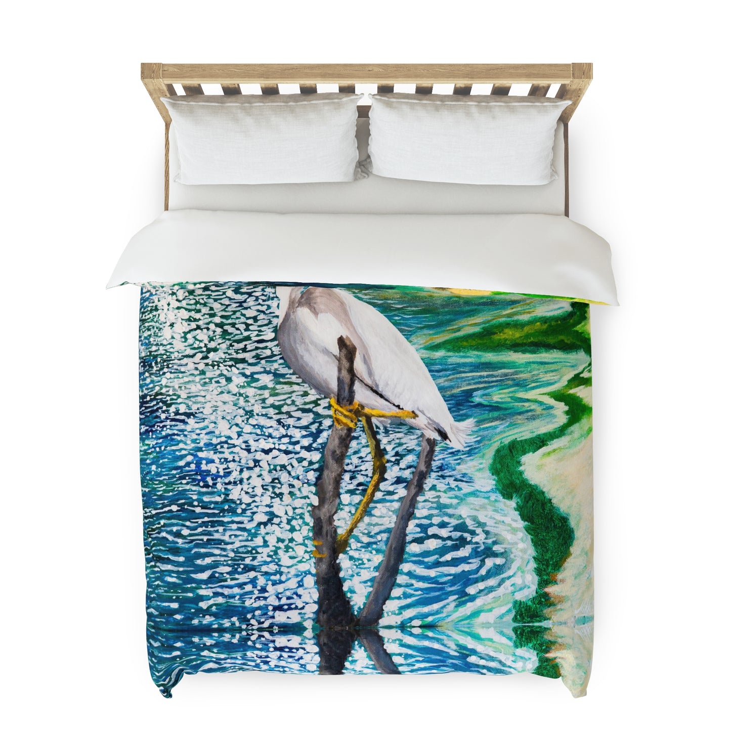 Shorebird in the Sun Art Duvet Cover