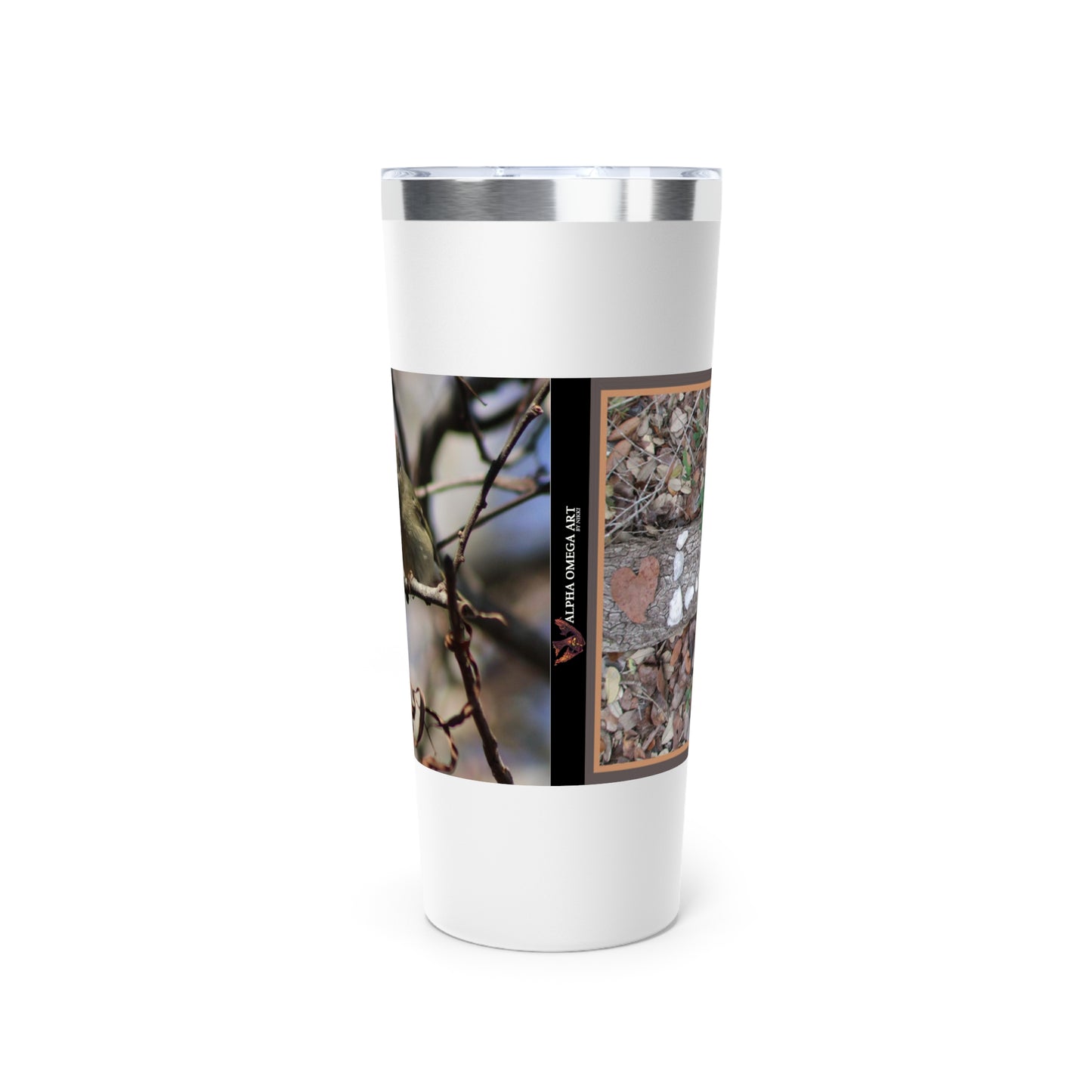 ♥ LOVE SERIES #1 ♥ Ruby-Crowned Kinglet Copper Vacuum Insulated Tumbler, 22oz