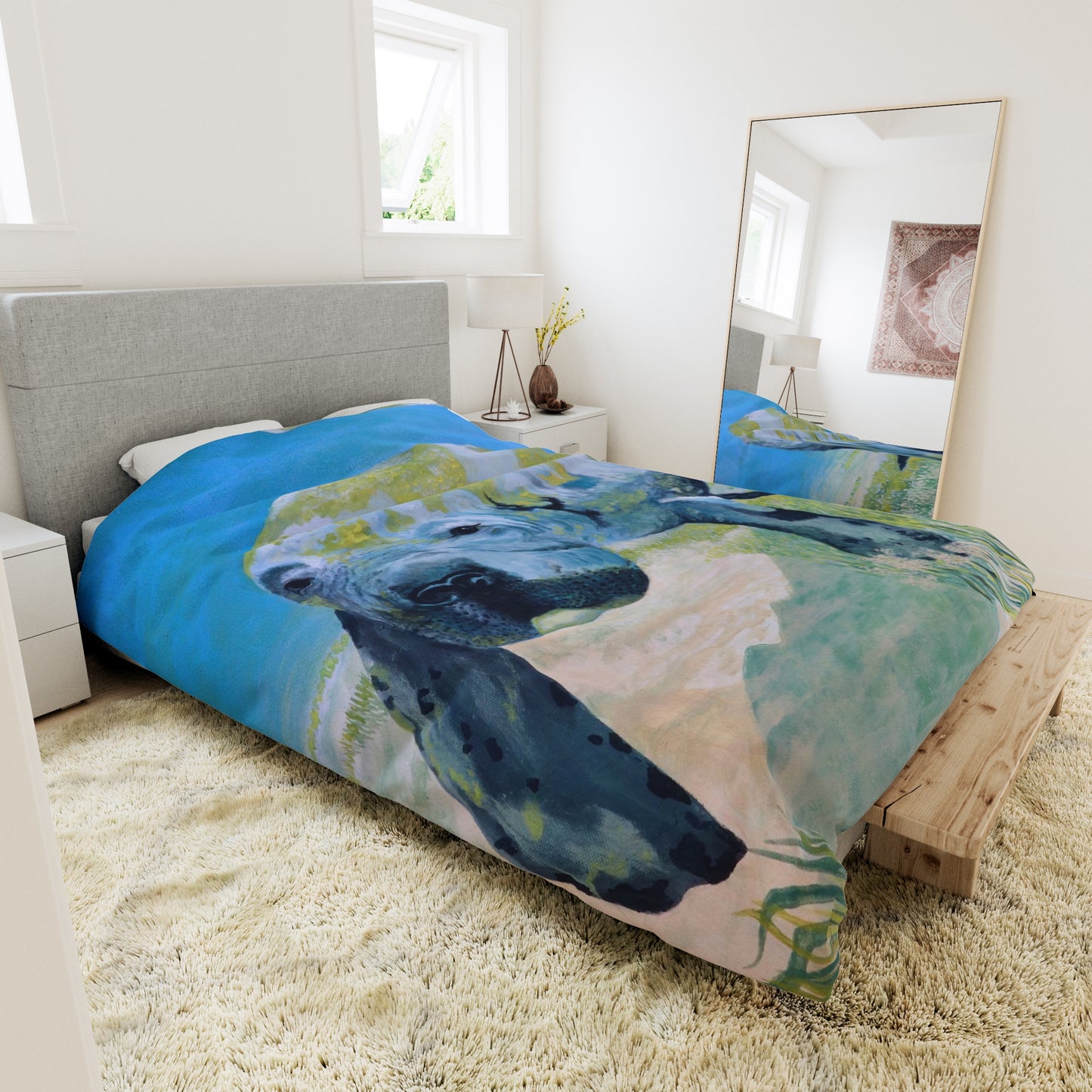 Manatee Art Duvet Cover