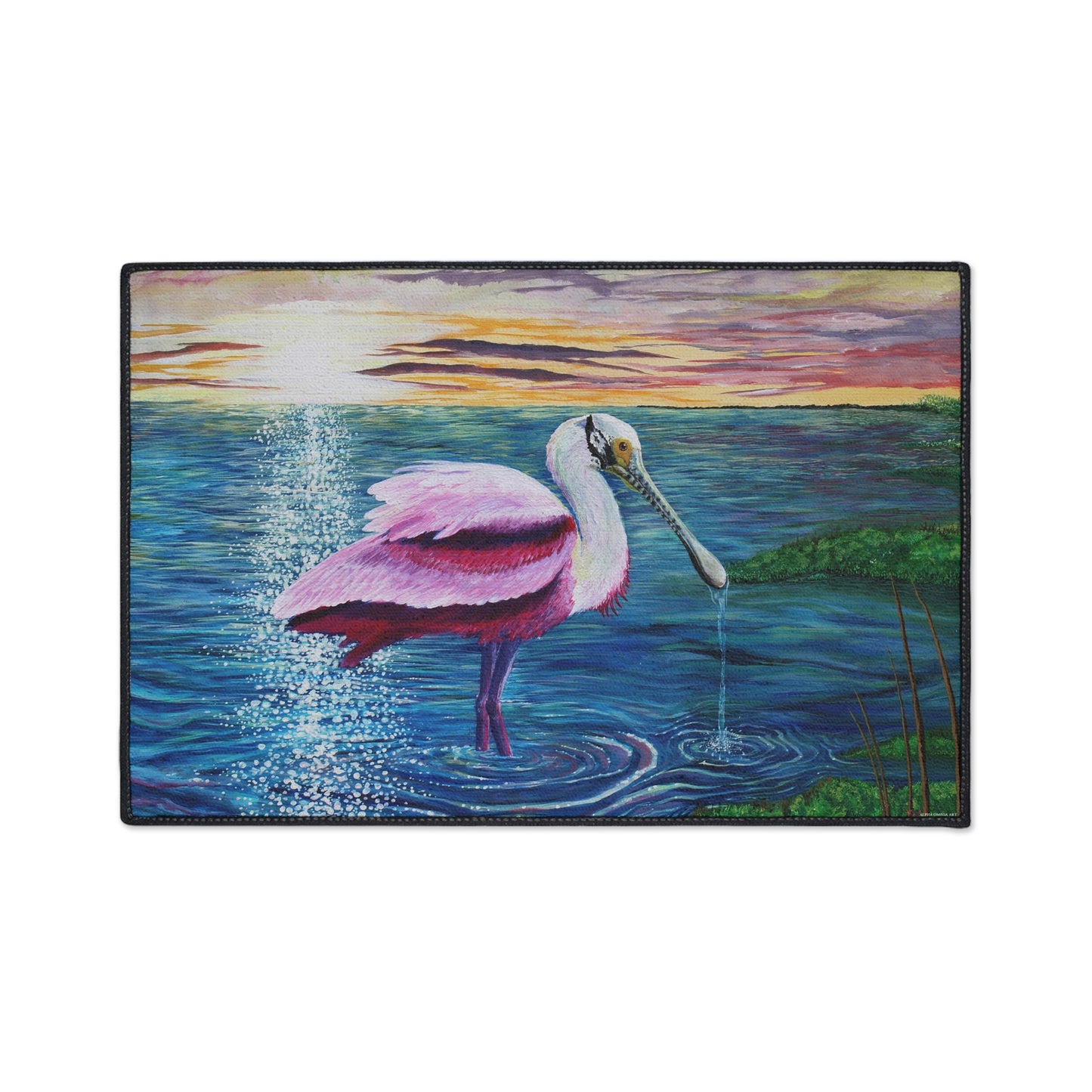 Spoonbill in the Sun Heavy Duty Floor Mat