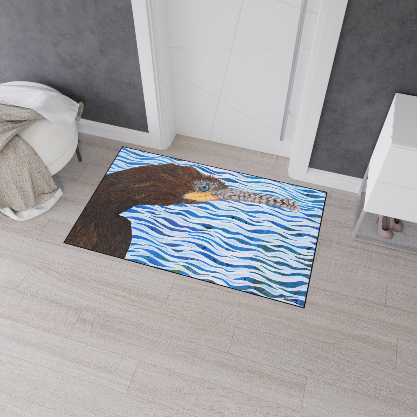 Cormorant in Paradise Heavy Duty Floor Mat