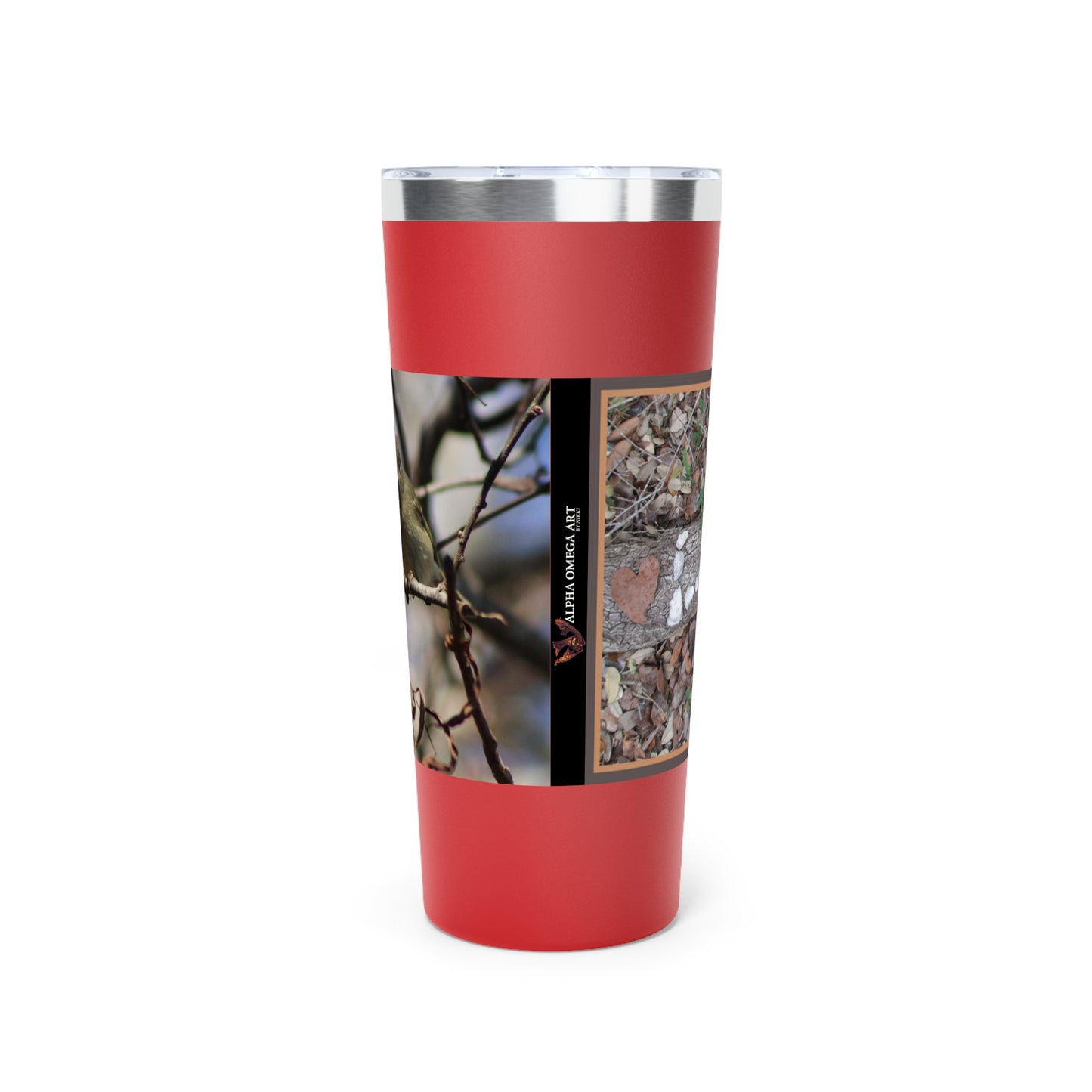 ♥ LOVE SERIES #1 ♥ Ruby-Crowned Kinglet Copper Vacuum Insulated Tumbler, 22oz