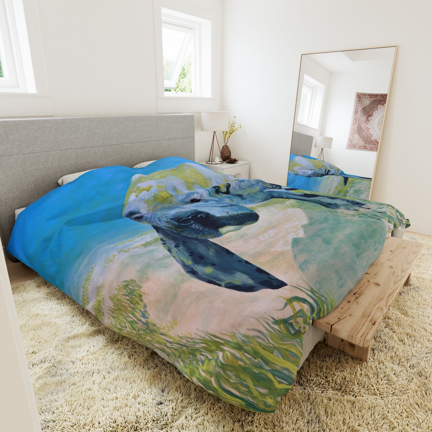 Manatee Art Duvet Cover