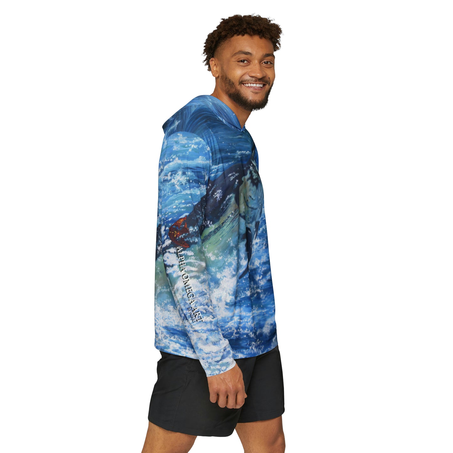 Marlin Art Men's Lightweight Moisture-wicking Sports Warmup Hoodie