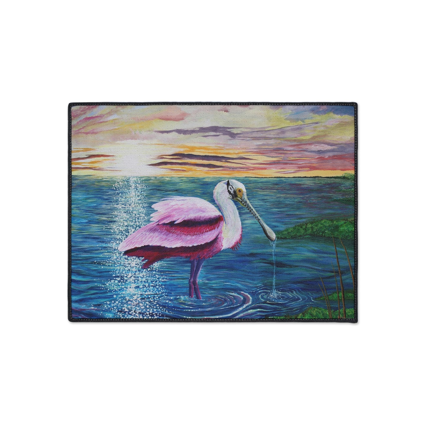 Spoonbill in the Sun Heavy Duty Floor Mat