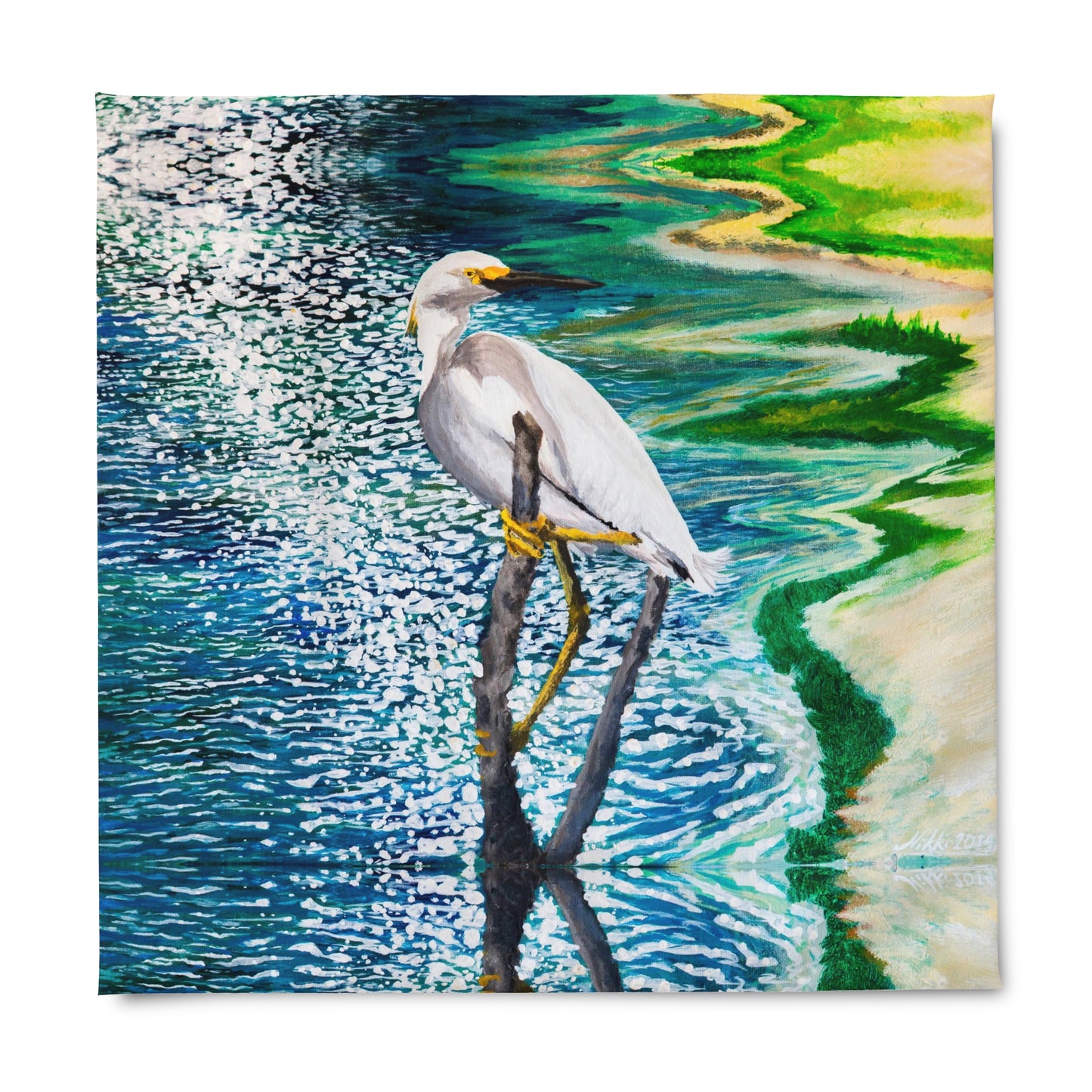 Shorebird in the Sun Art Duvet Cover