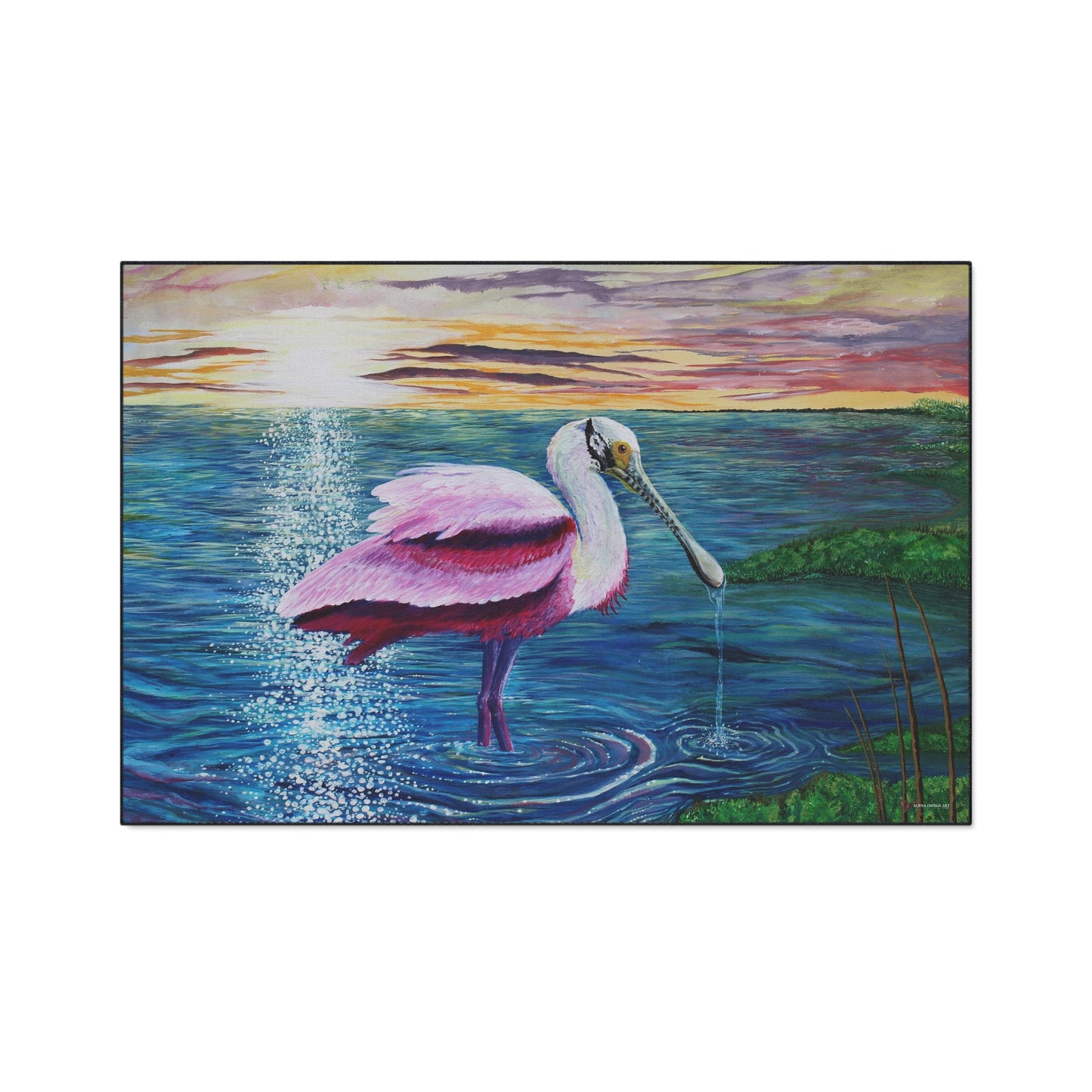 Spoonbill in the Sun Heavy Duty Floor Mat