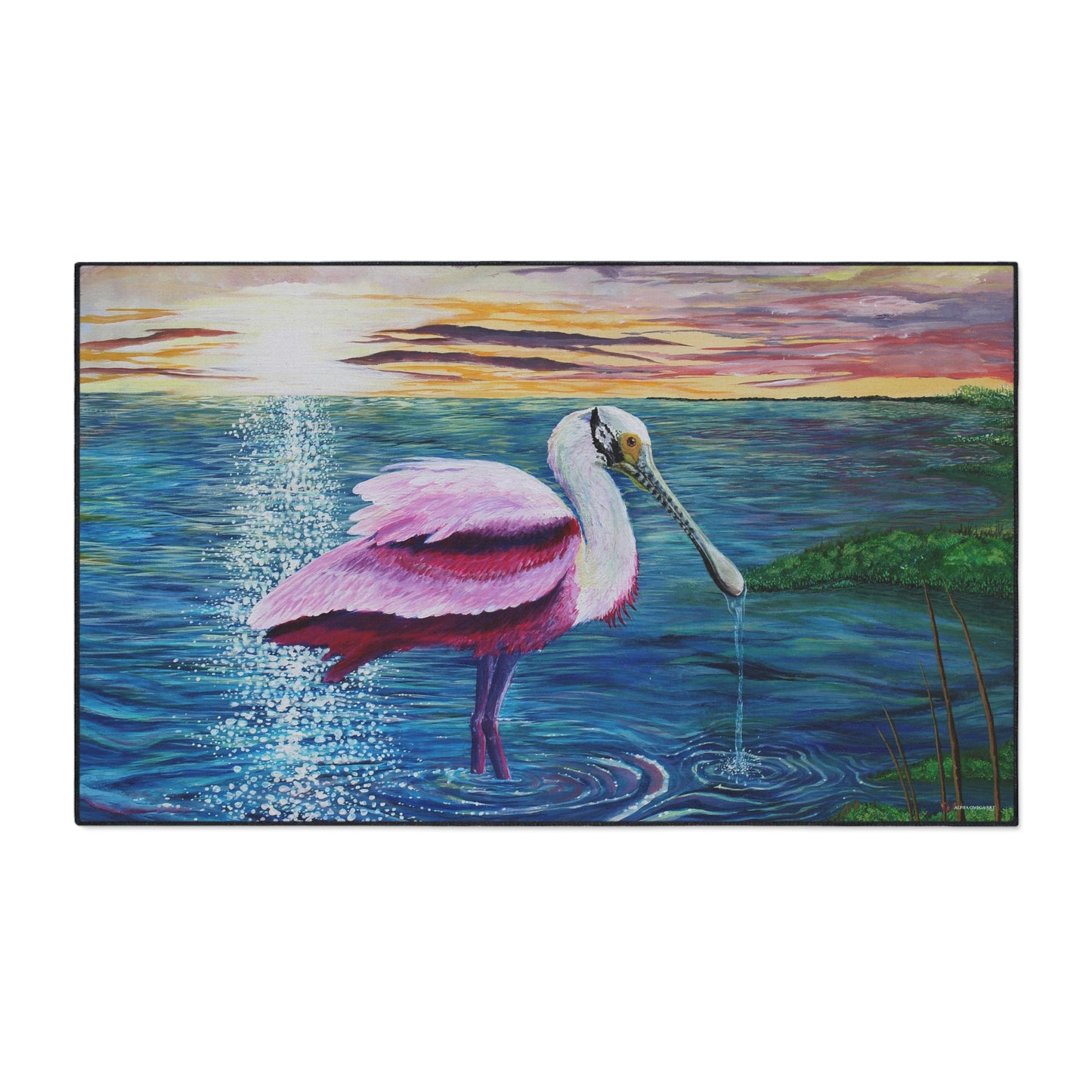 Spoonbill in the Sun Heavy Duty Floor Mat