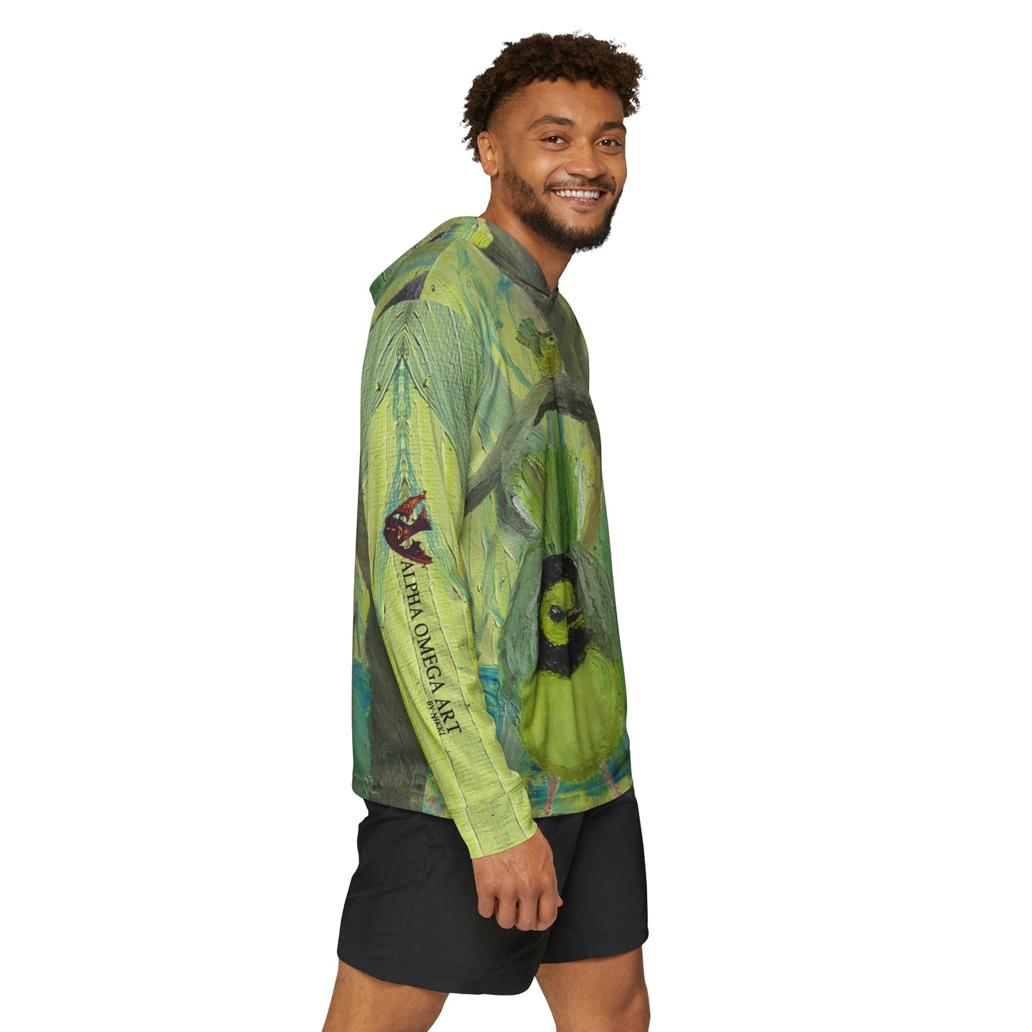 Hooded Warblers Art Men's Lightweight Moisture-wicking Sports Warmup Hoodie