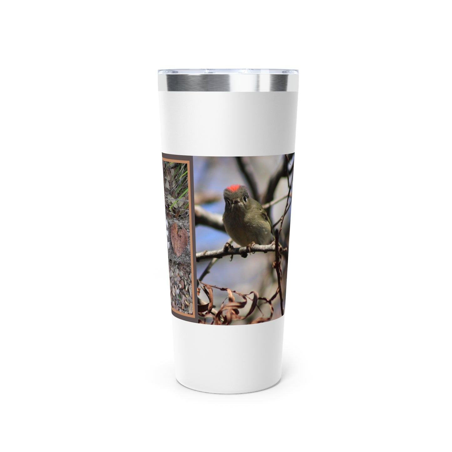 ♥ LOVE SERIES #1 ♥ Ruby-Crowned Kinglet Copper Vacuum Insulated Tumbler, 22oz