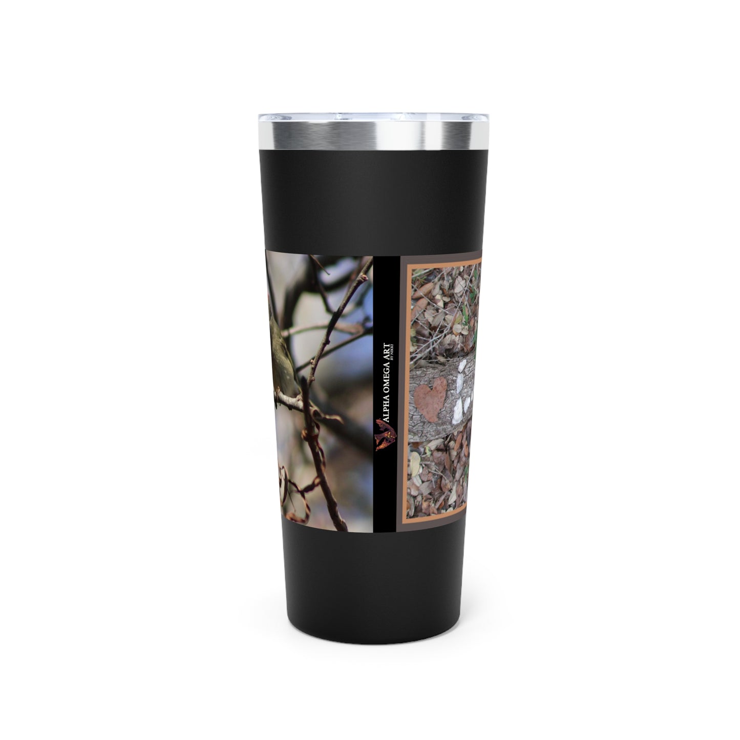 ♥ LOVE SERIES #1 ♥ Ruby-Crowned Kinglet Copper Vacuum Insulated Tumbler, 22oz