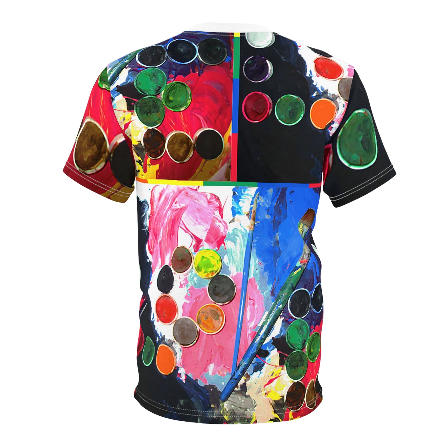 I Support Living Artists 🖌️ Unisex Cut & Sew Tee (AOP)