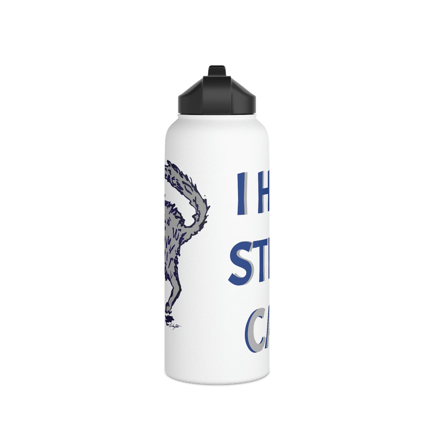 I HELP STRAY CATS Stainless Steel Water Bottle, Standard Lid