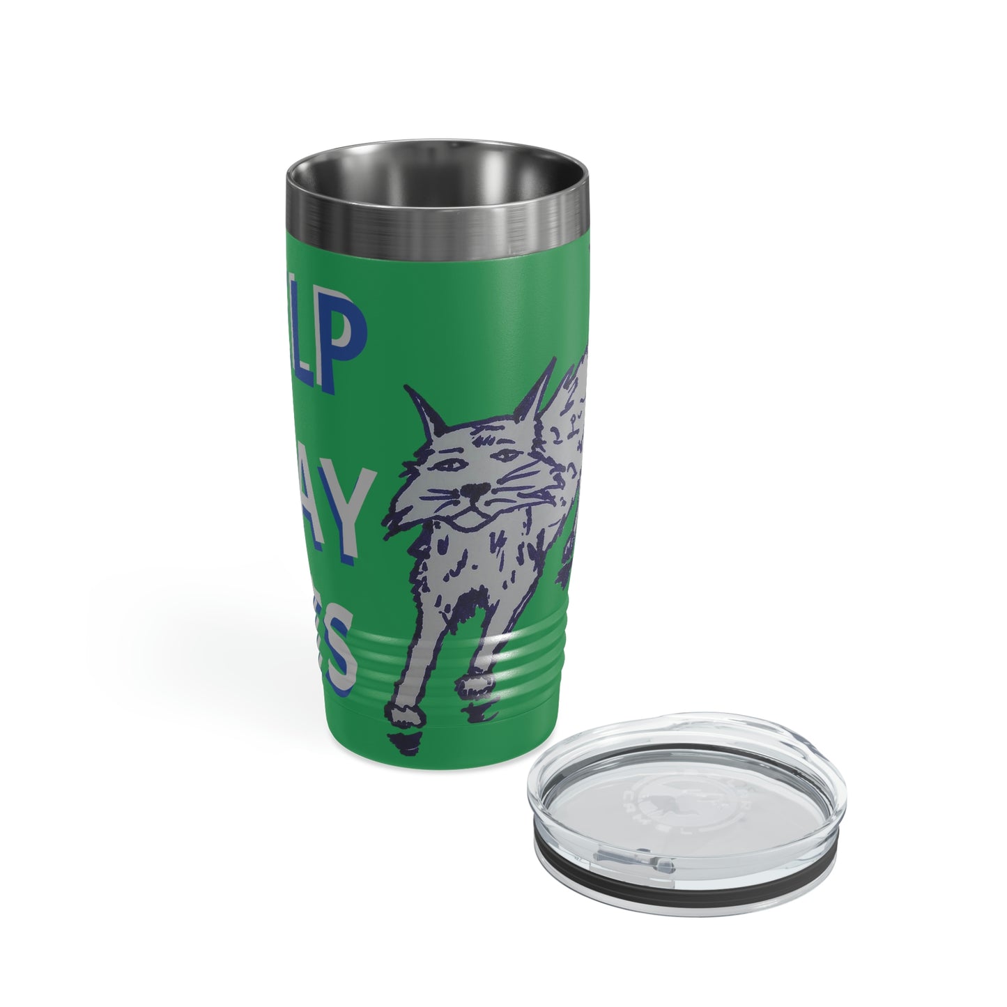 I HELP STRAY CATS Ringneck Tumbler, 20oz