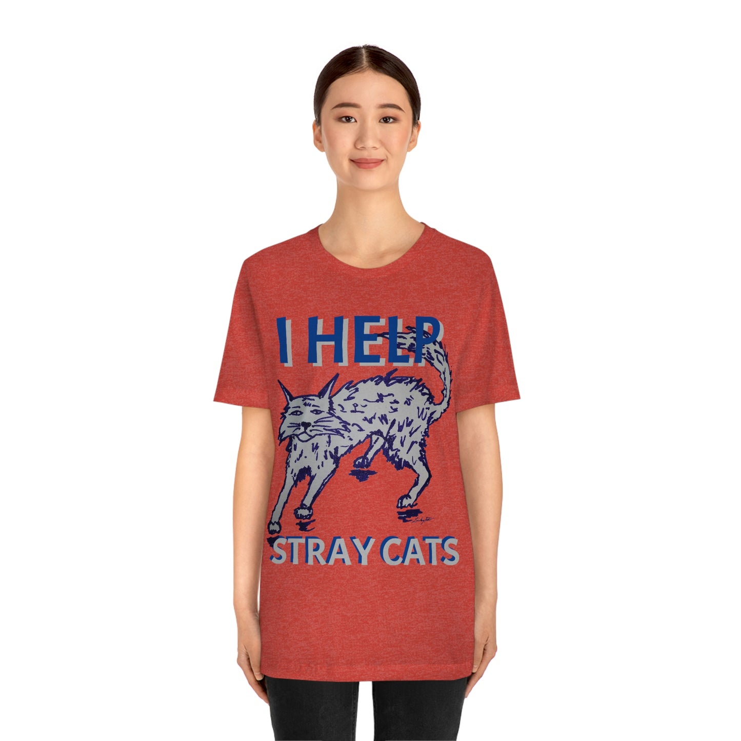 I HELP STRAY CATS Unisex Jersey Short Sleeve Tee