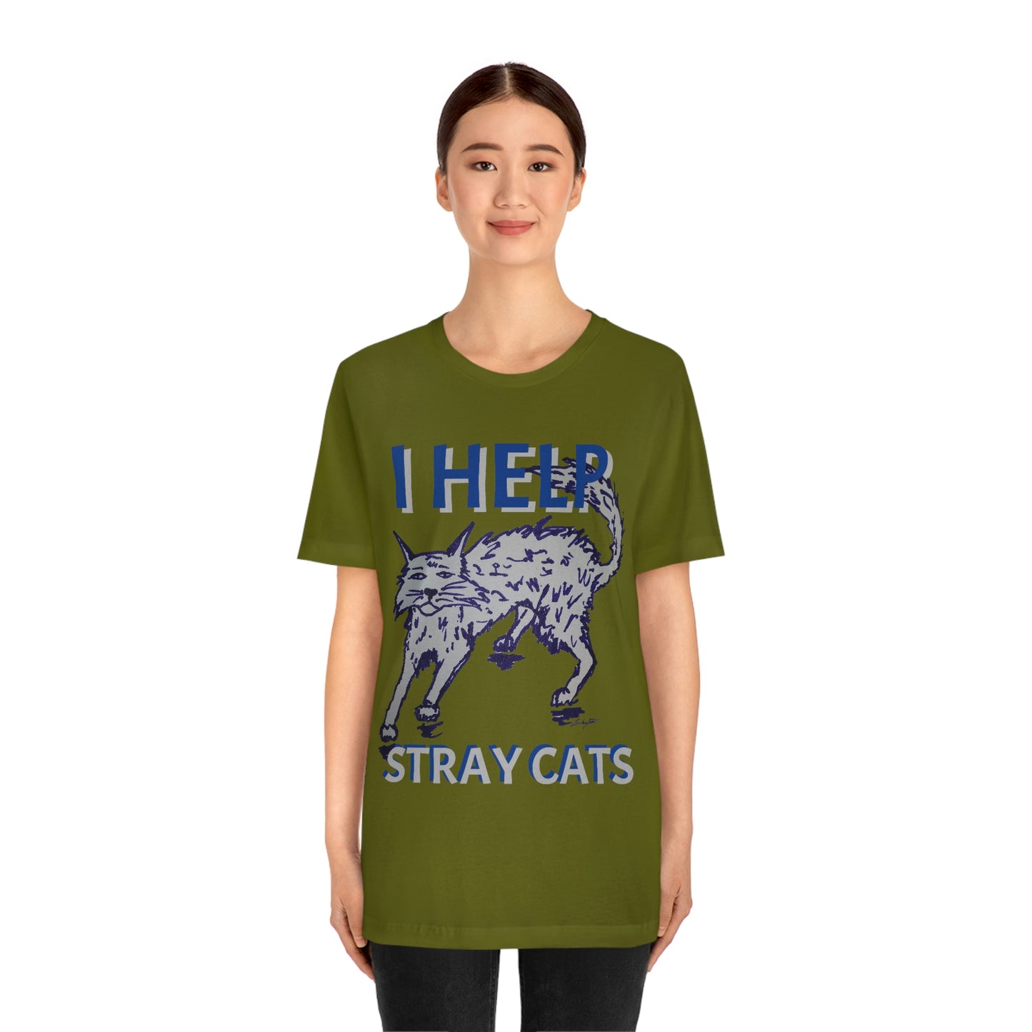 I HELP STRAY CATS Unisex Jersey Short Sleeve Tee