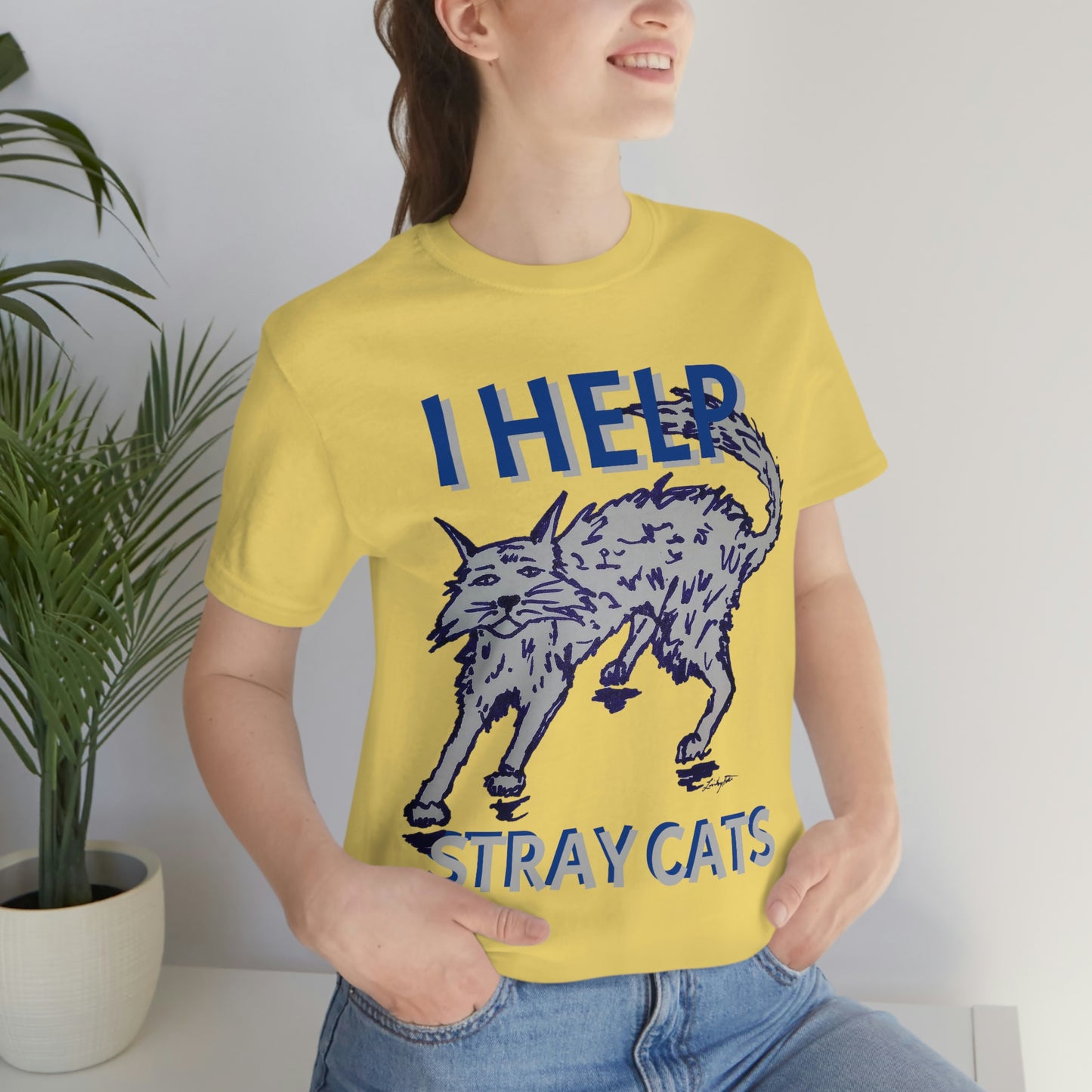 I HELP STRAY CATS Unisex Jersey Short Sleeve Tee