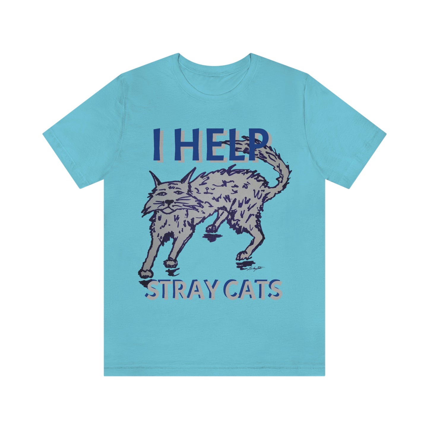 I HELP STRAY CATS Unisex Jersey Short Sleeve Tee