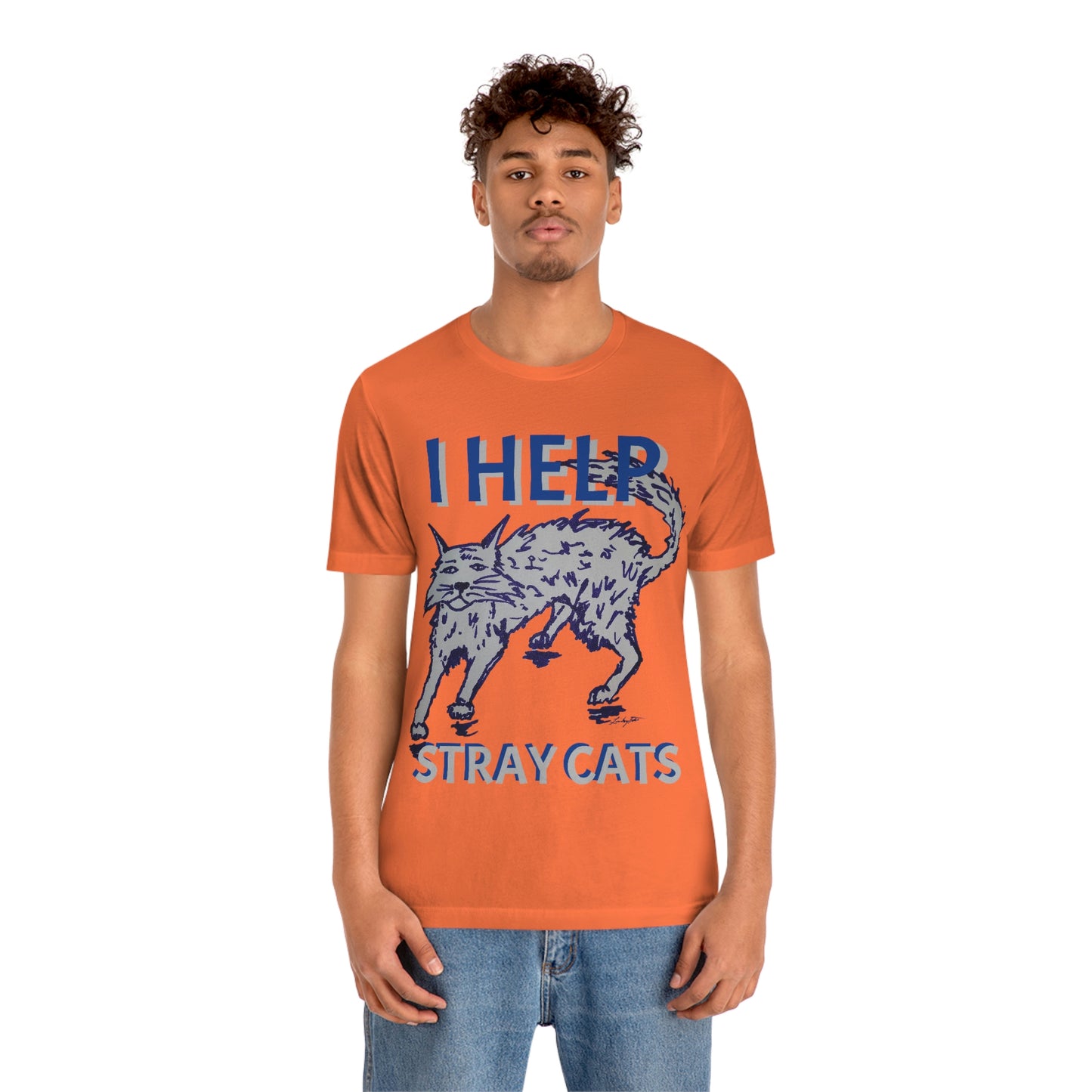 I HELP STRAY CATS Unisex Jersey Short Sleeve Tee