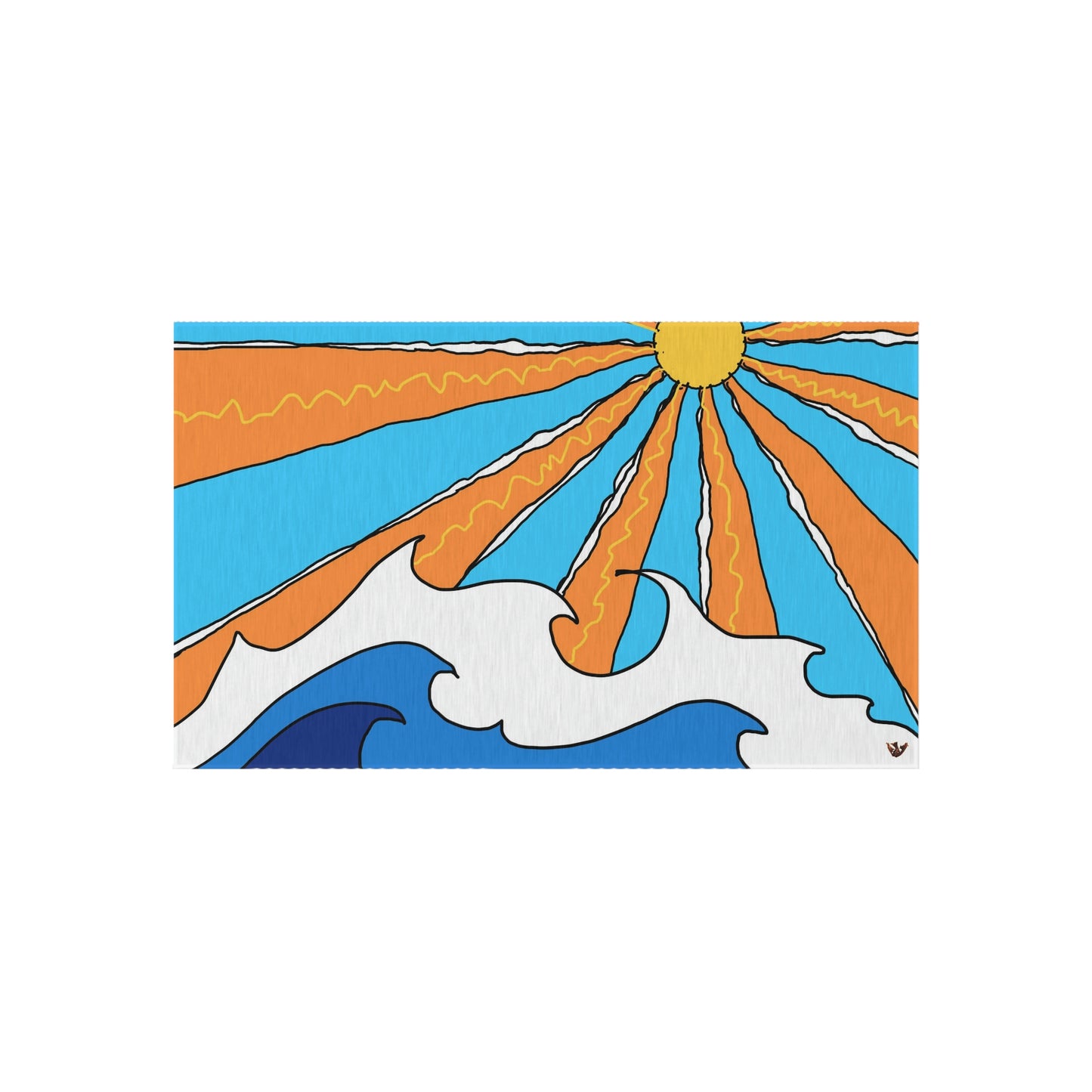 Ocean Sunrise Art by Jan Outdoor Rug ♥ FREE SHIPPING