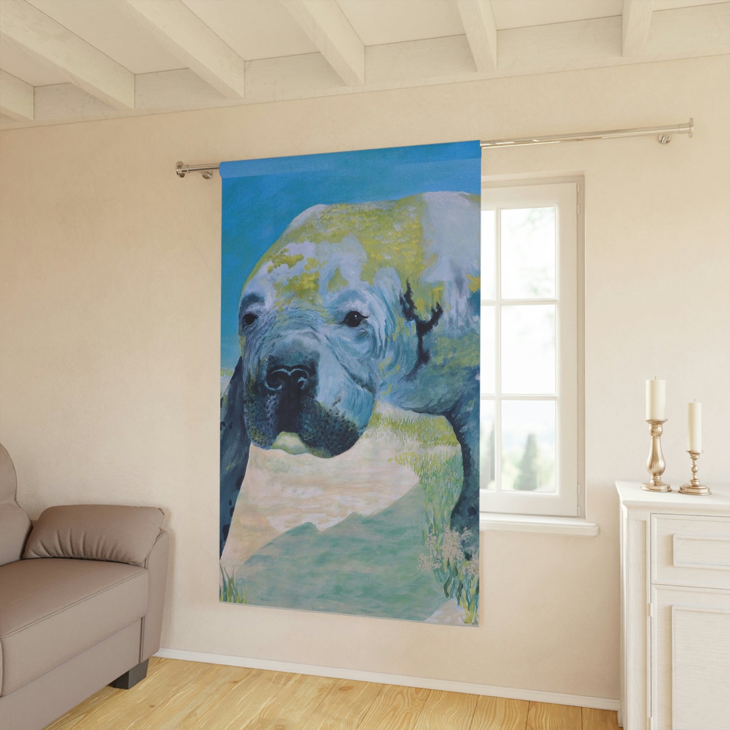 Manatee Art Window Blackout Curtains ♥ FREE SHIPPING