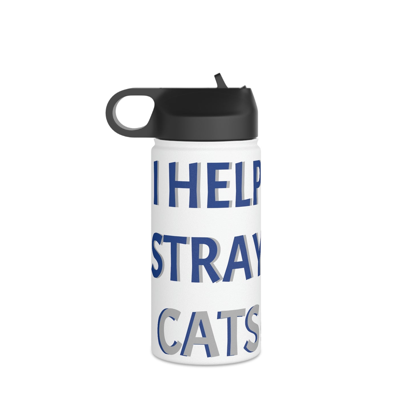 I HELP STRAY CATS Stainless Steel Water Bottle, Standard Lid