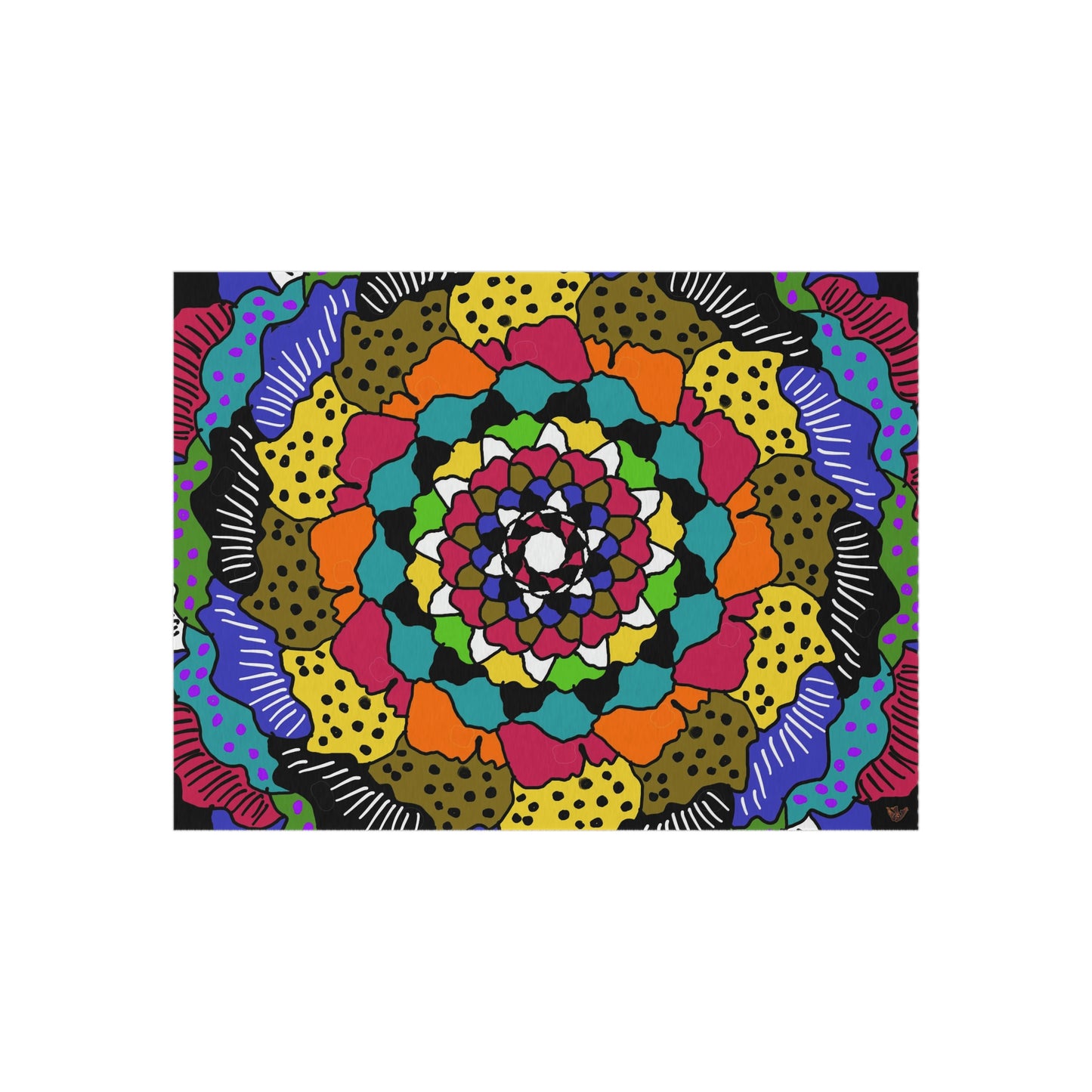 Kaleidoscope of Colors Art by Jan Outdoor Rug ♥ FREE SHIPPING