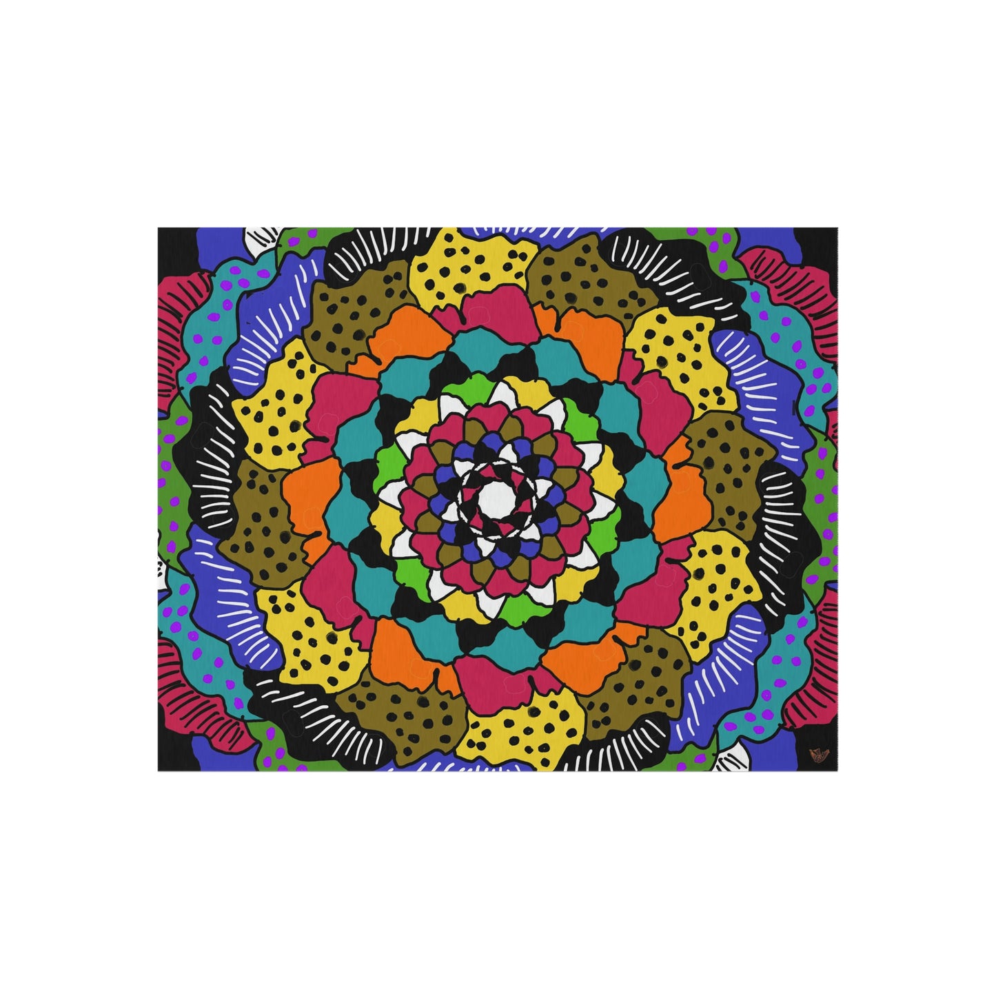 Kaleidoscope of Colors Art by Jan Outdoor Rug ♥ FREE SHIPPING