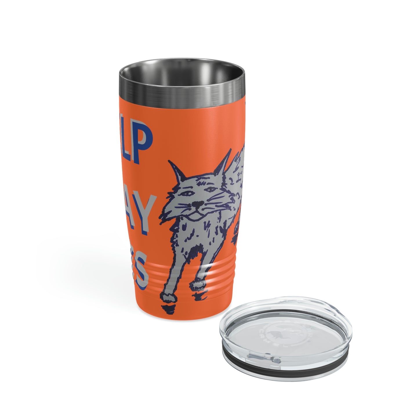 I HELP STRAY CATS Ringneck Tumbler, 20oz