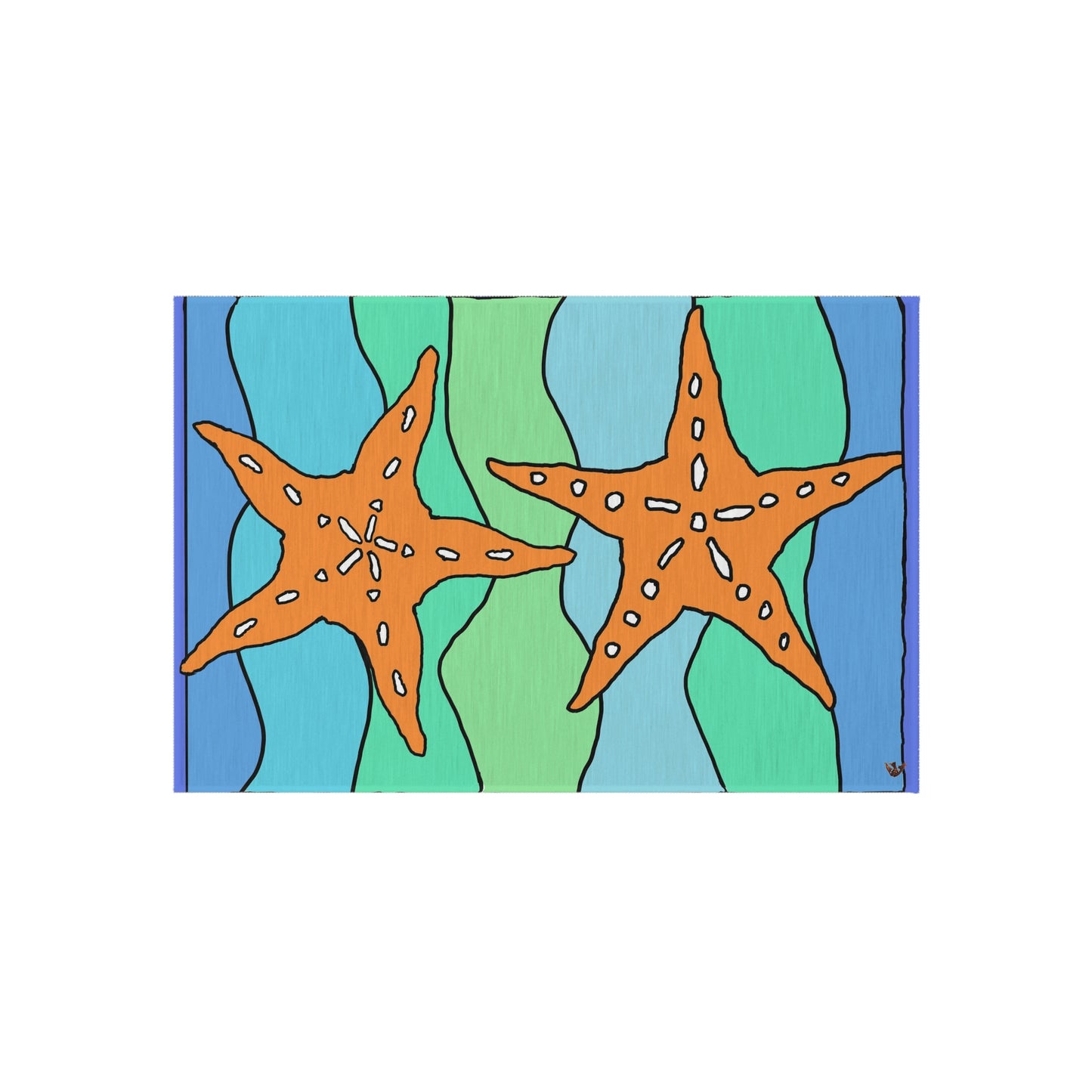 Starfish Art by Jan Outdoor Rug ♥ FREE SHIPPING