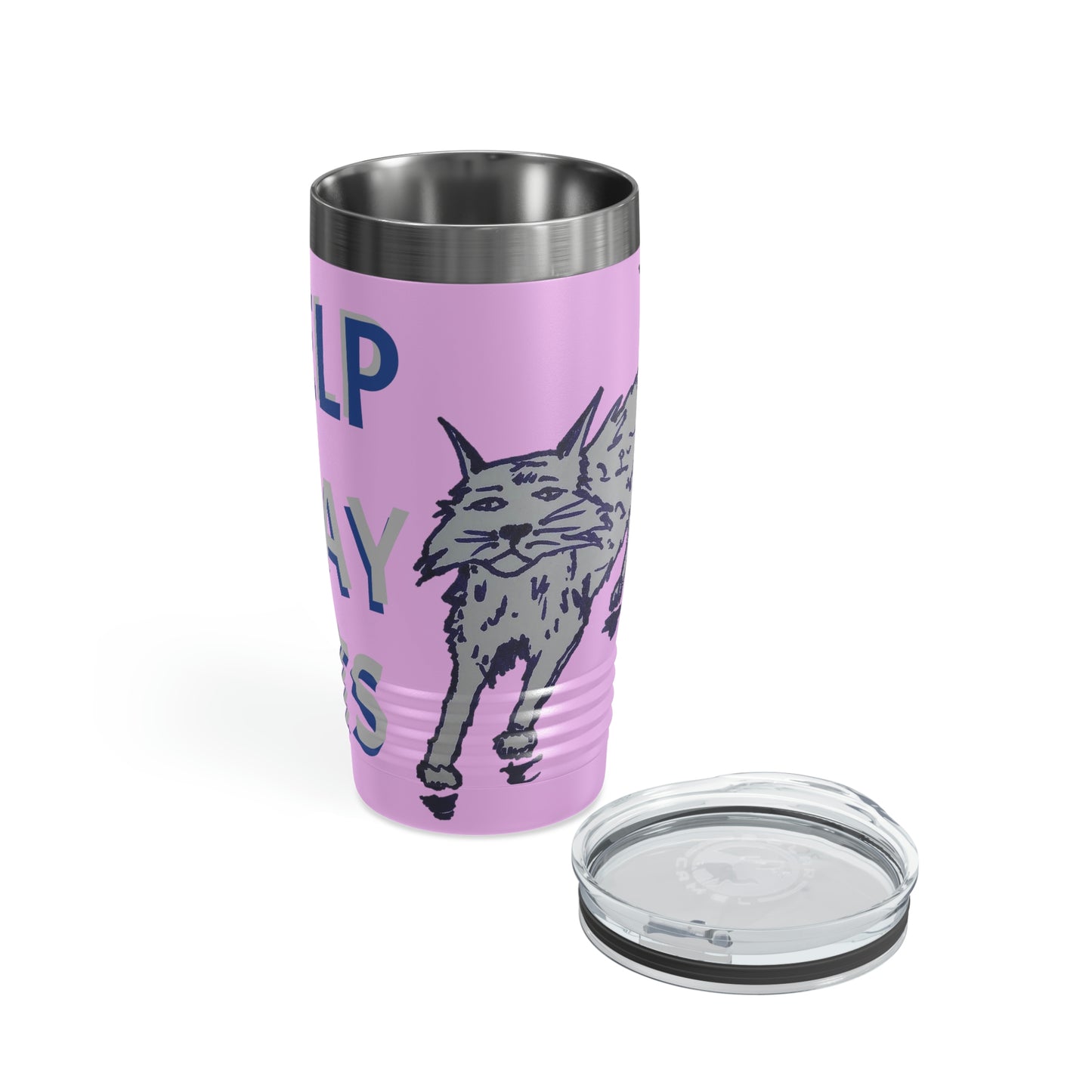 I HELP STRAY CATS Ringneck Tumbler, 20oz