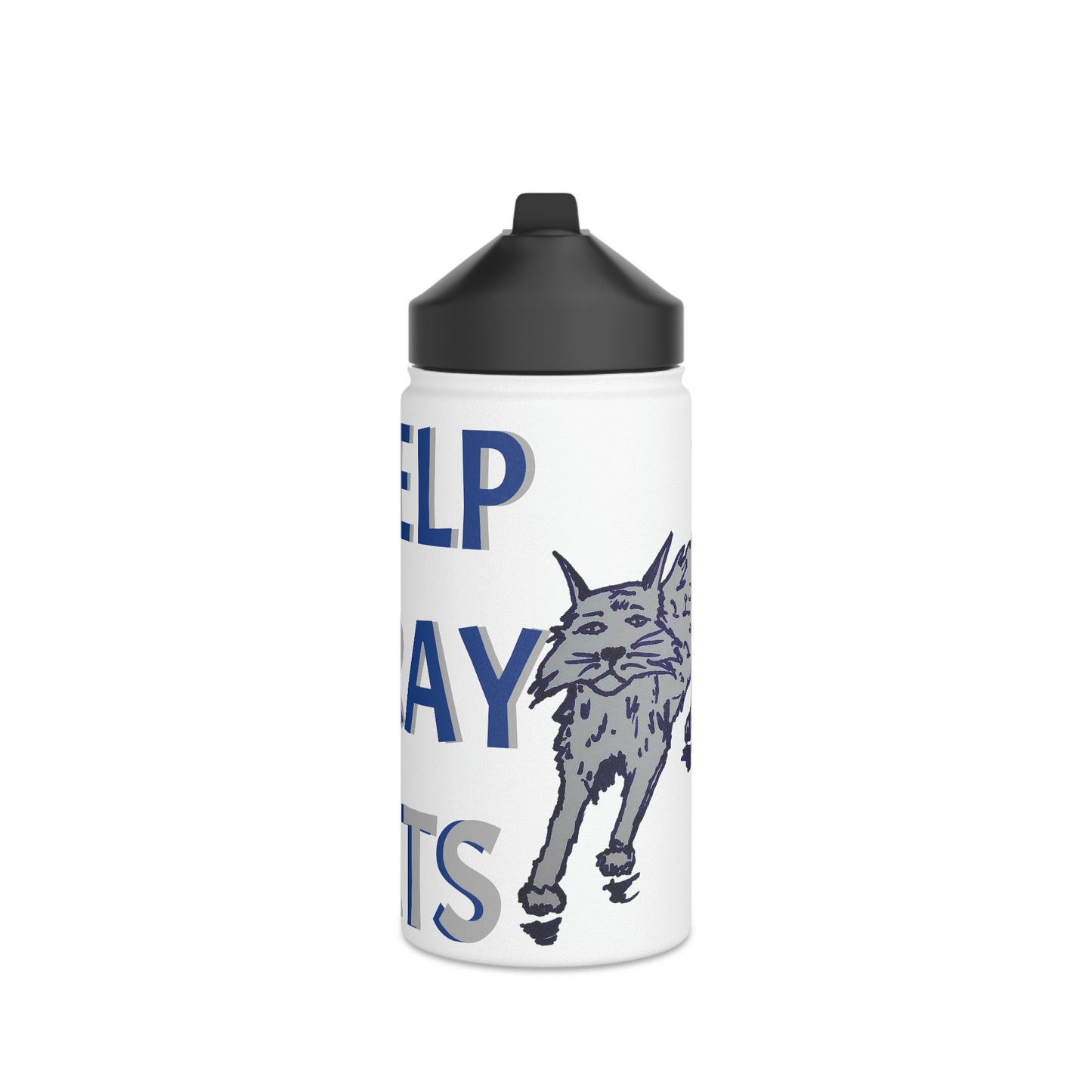 I HELP STRAY CATS Stainless Steel Water Bottle, Standard Lid