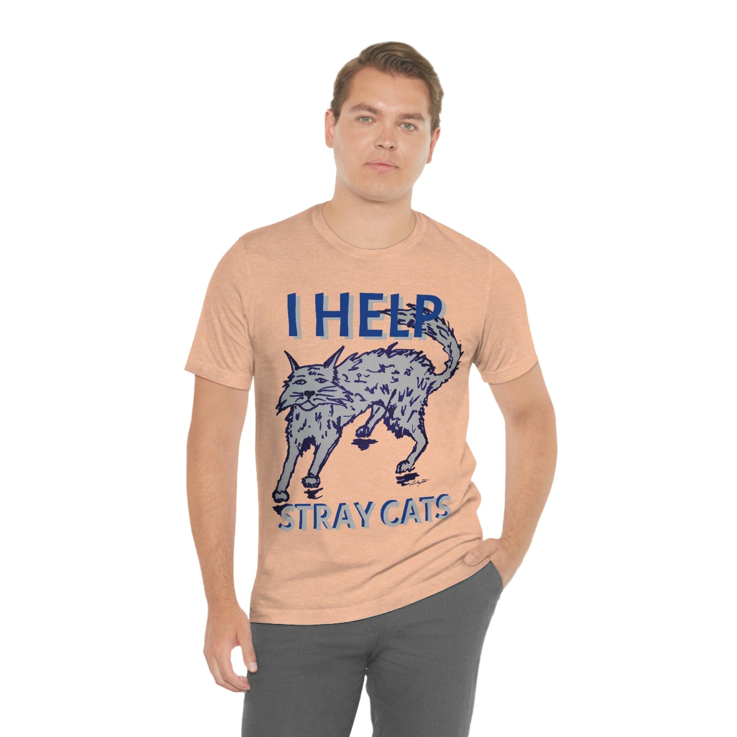 I HELP STRAY CATS Unisex Jersey Short Sleeve Tee