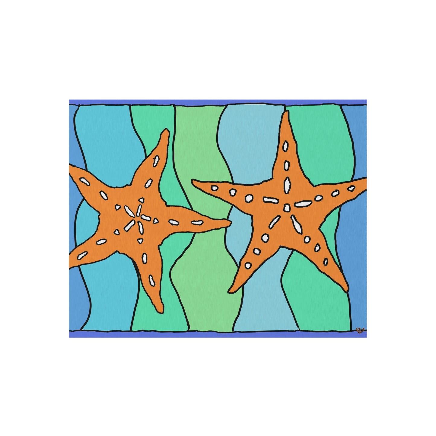 Starfish Art by Jan Outdoor Rug ♥ FREE SHIPPING