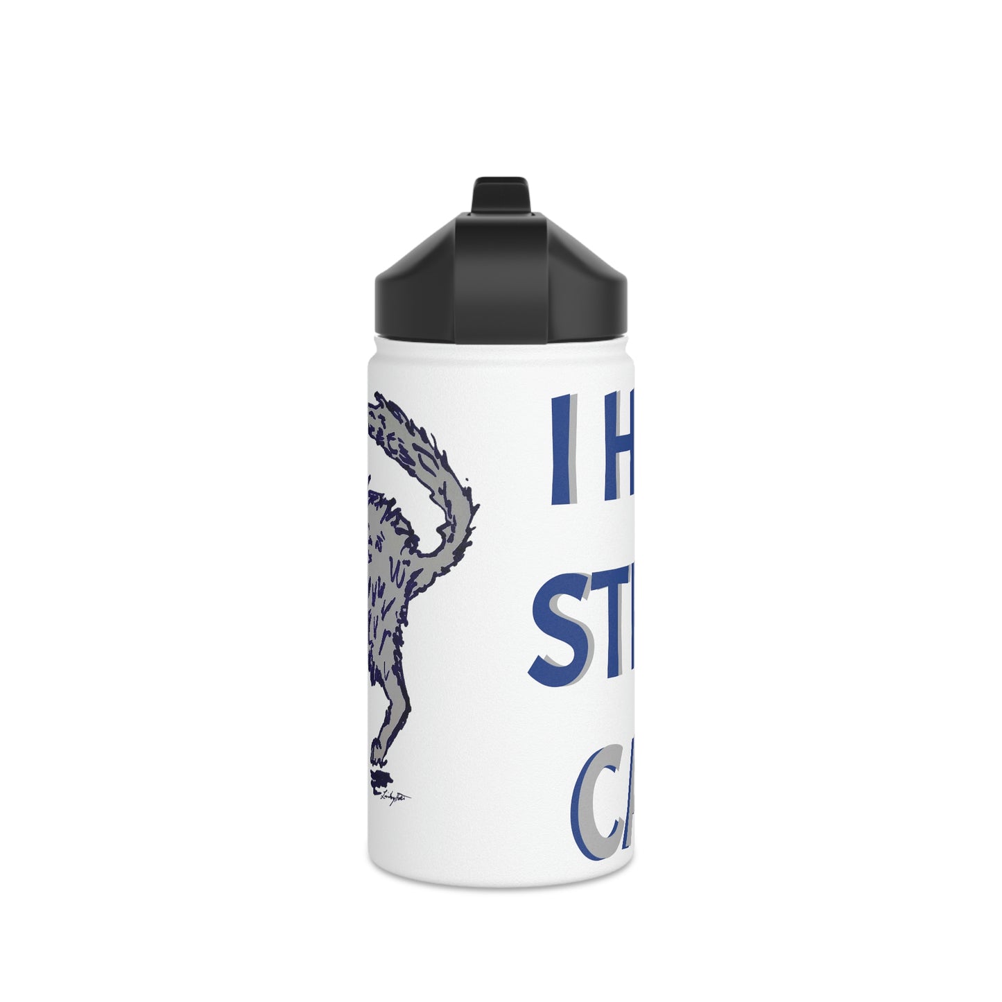 I HELP STRAY CATS Stainless Steel Water Bottle, Standard Lid