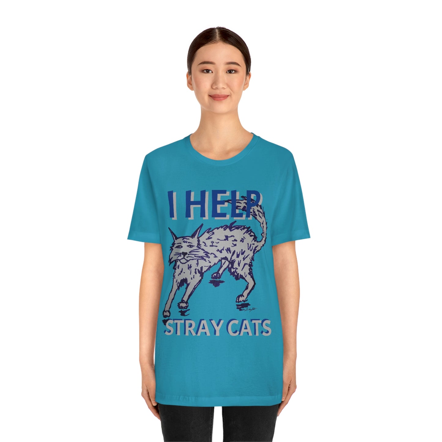 I HELP STRAY CATS Unisex Jersey Short Sleeve Tee