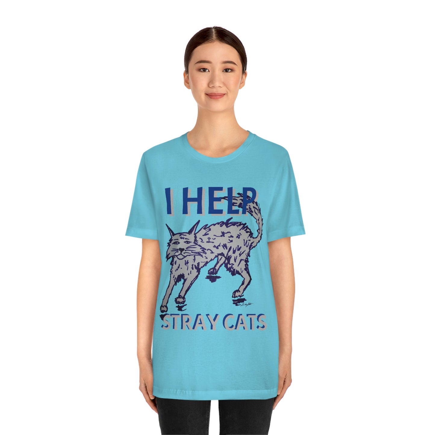 I HELP STRAY CATS Unisex Jersey Short Sleeve Tee