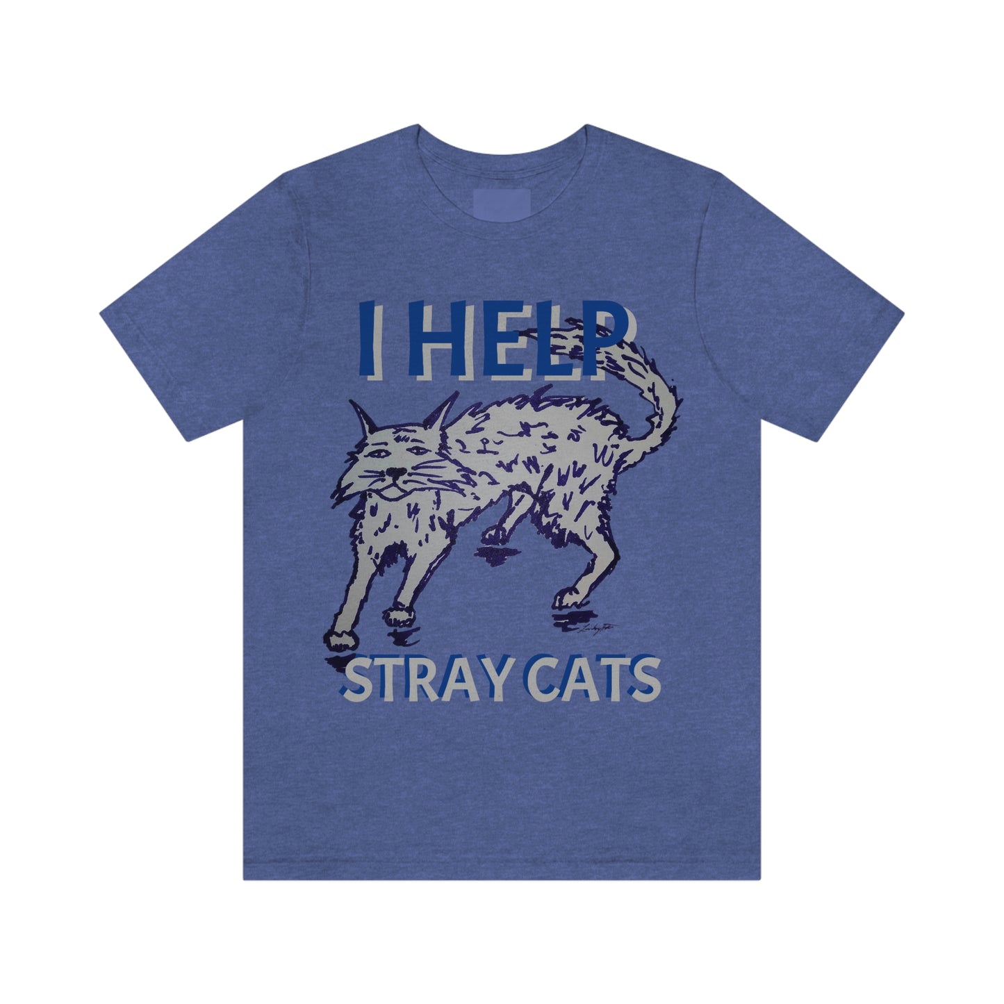 I HELP STRAY CATS Unisex Jersey Short Sleeve Tee