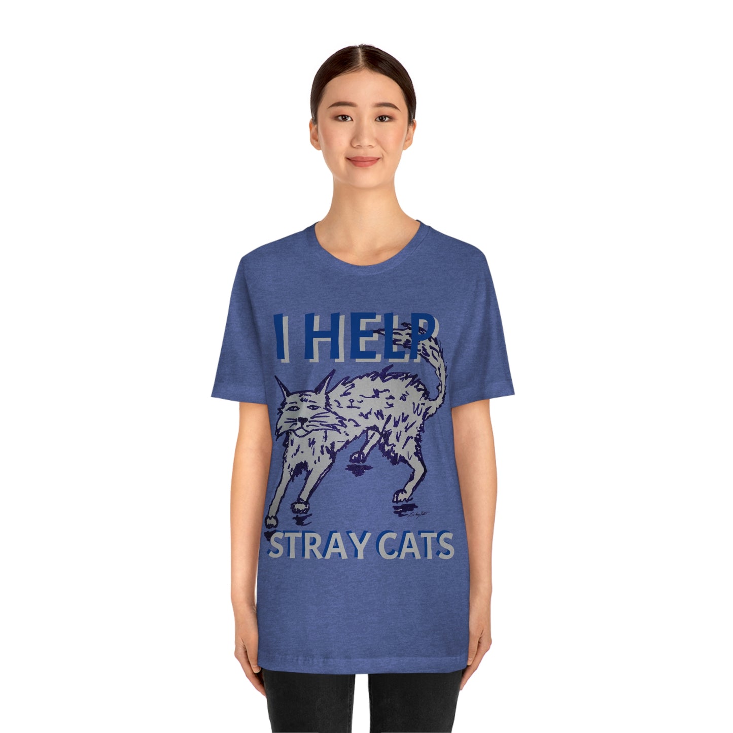 I HELP STRAY CATS Unisex Jersey Short Sleeve Tee