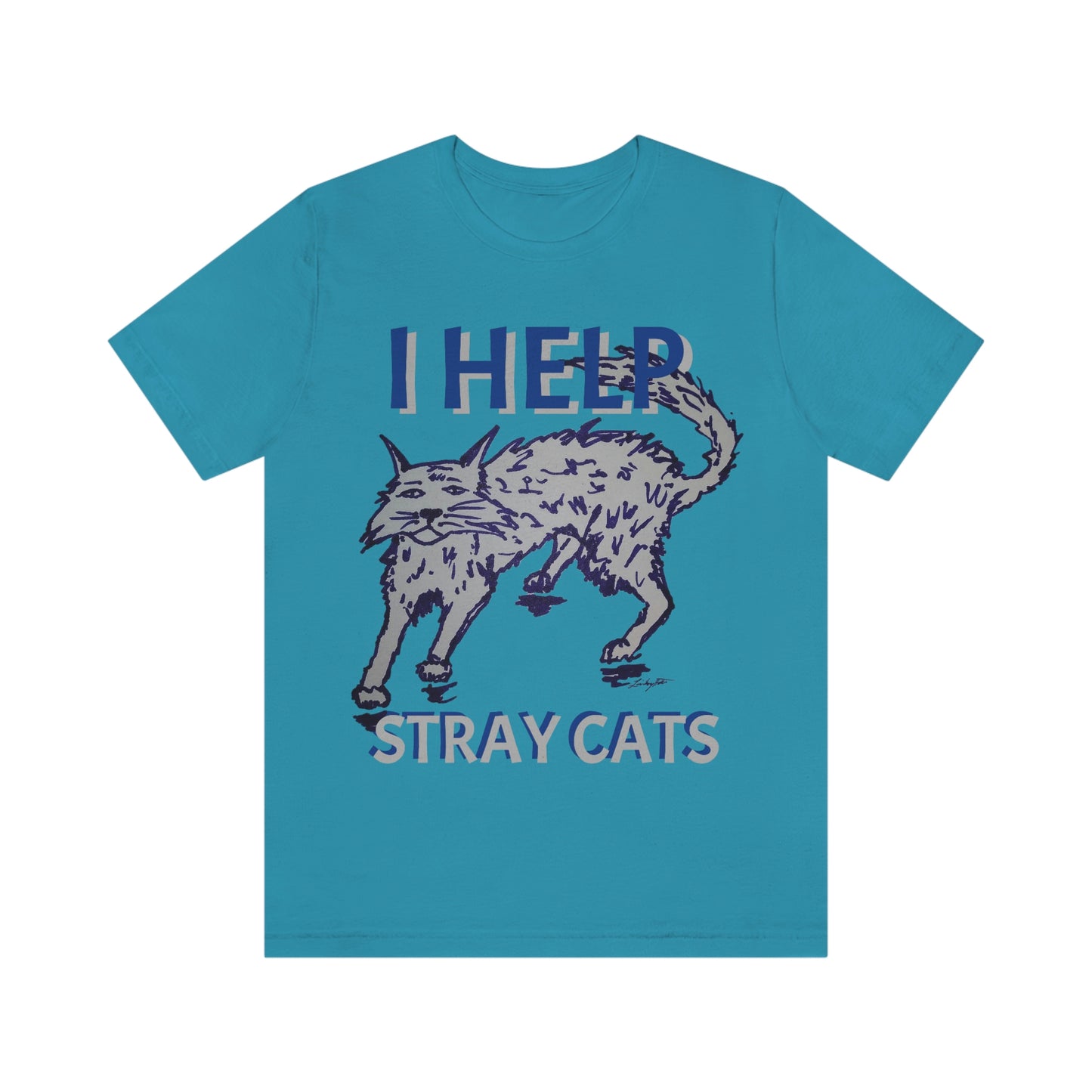 I HELP STRAY CATS Unisex Jersey Short Sleeve Tee