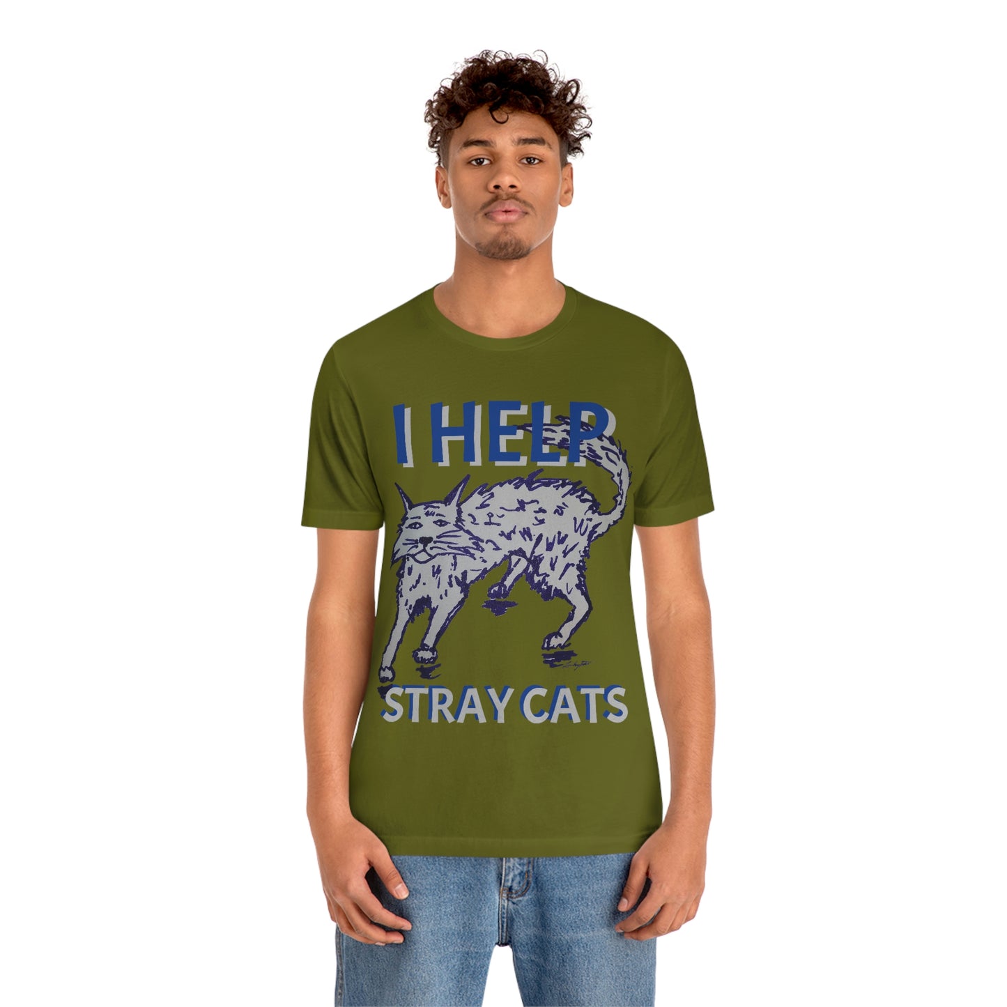 I HELP STRAY CATS Unisex Jersey Short Sleeve Tee