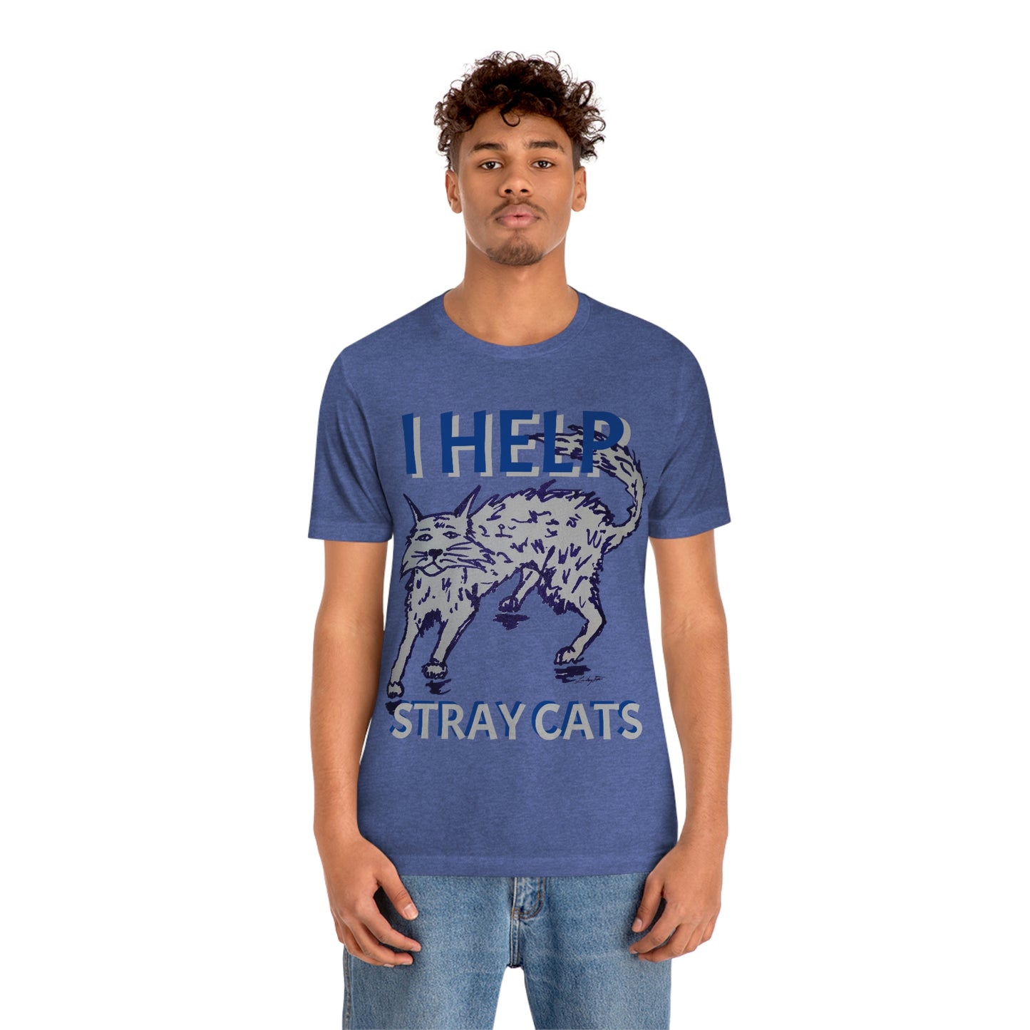 I HELP STRAY CATS Unisex Jersey Short Sleeve Tee