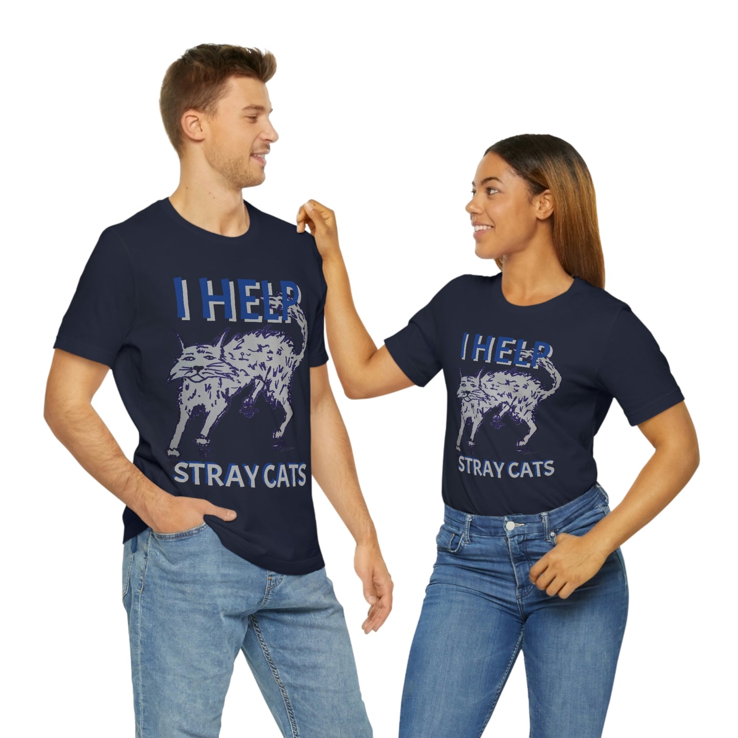 I HELP STRAY CATS Unisex Jersey Short Sleeve Tee