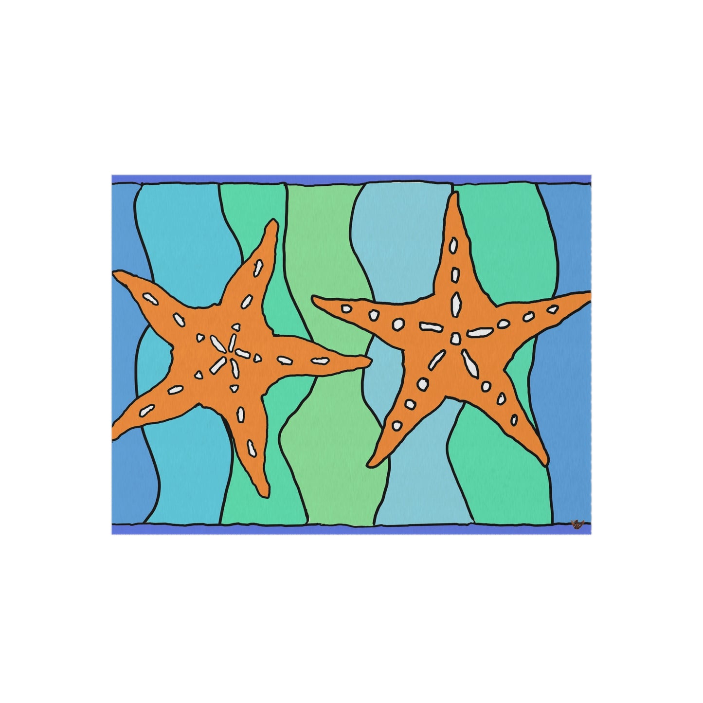 Starfish Art by Jan Outdoor Rug ♥ FREE SHIPPING